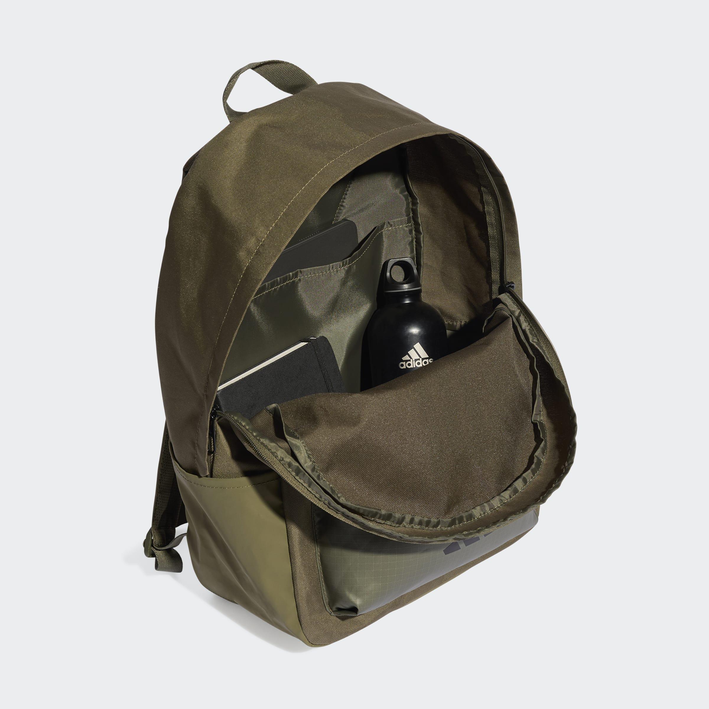Unisex Classic Back-to-School 3-Stripes Backpack, Green, A701_ONE, large image number 1