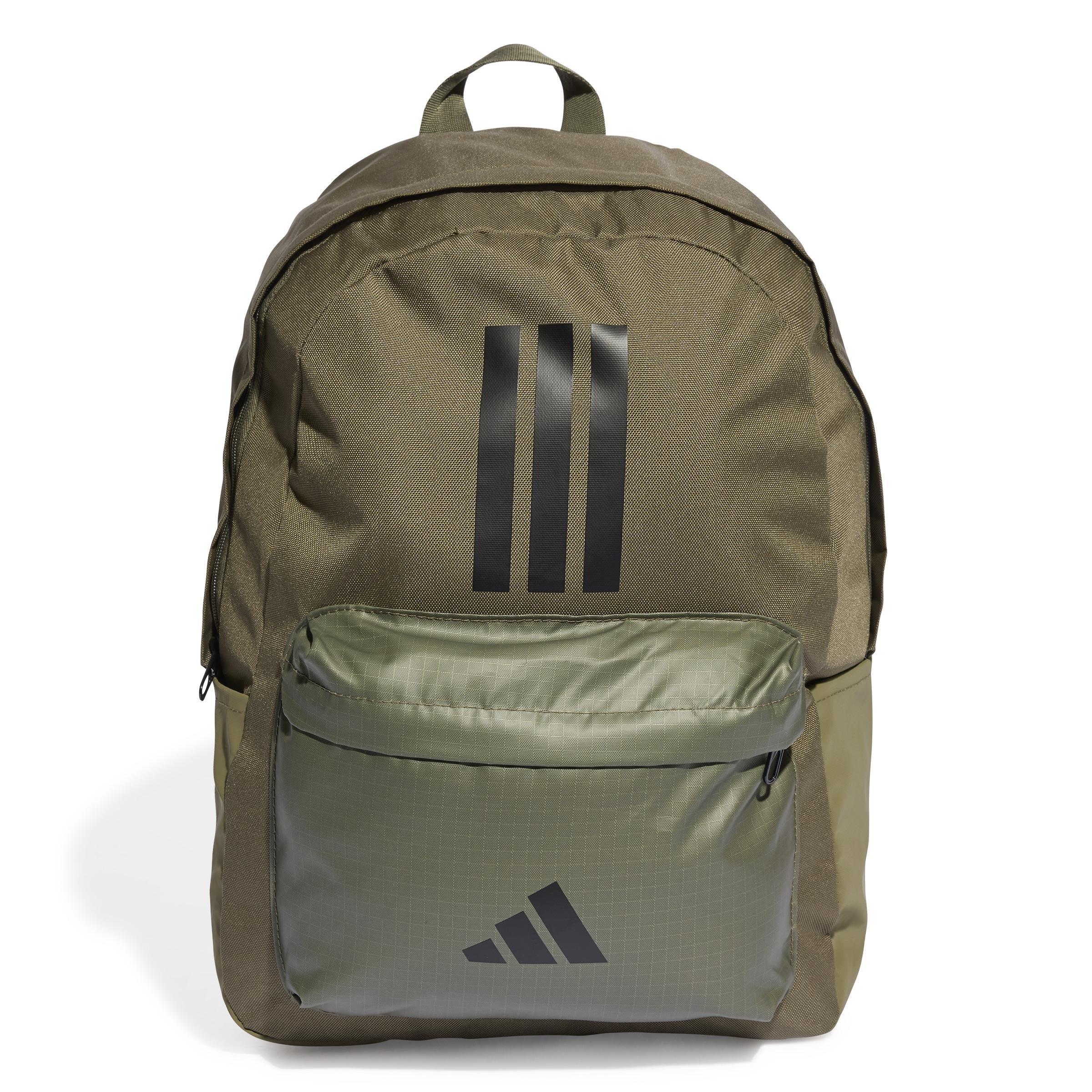 Unisex Classic Back-to-School 3-Stripes Backpack, Green, A701_ONE, large image number 2