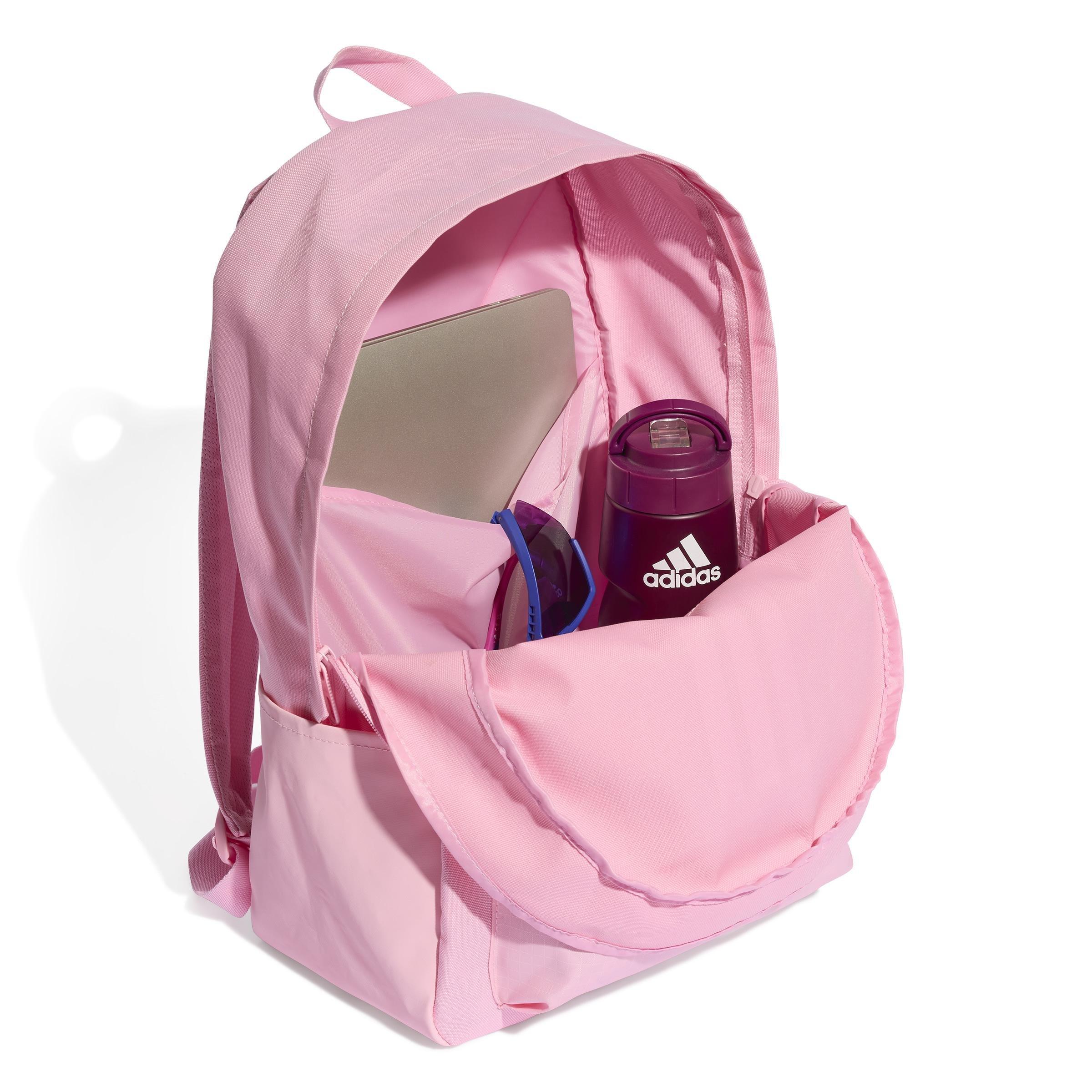 Unisex Classic Back-to-School 3-Stripes Backpack, Pink, A701_ONE, large image number 1