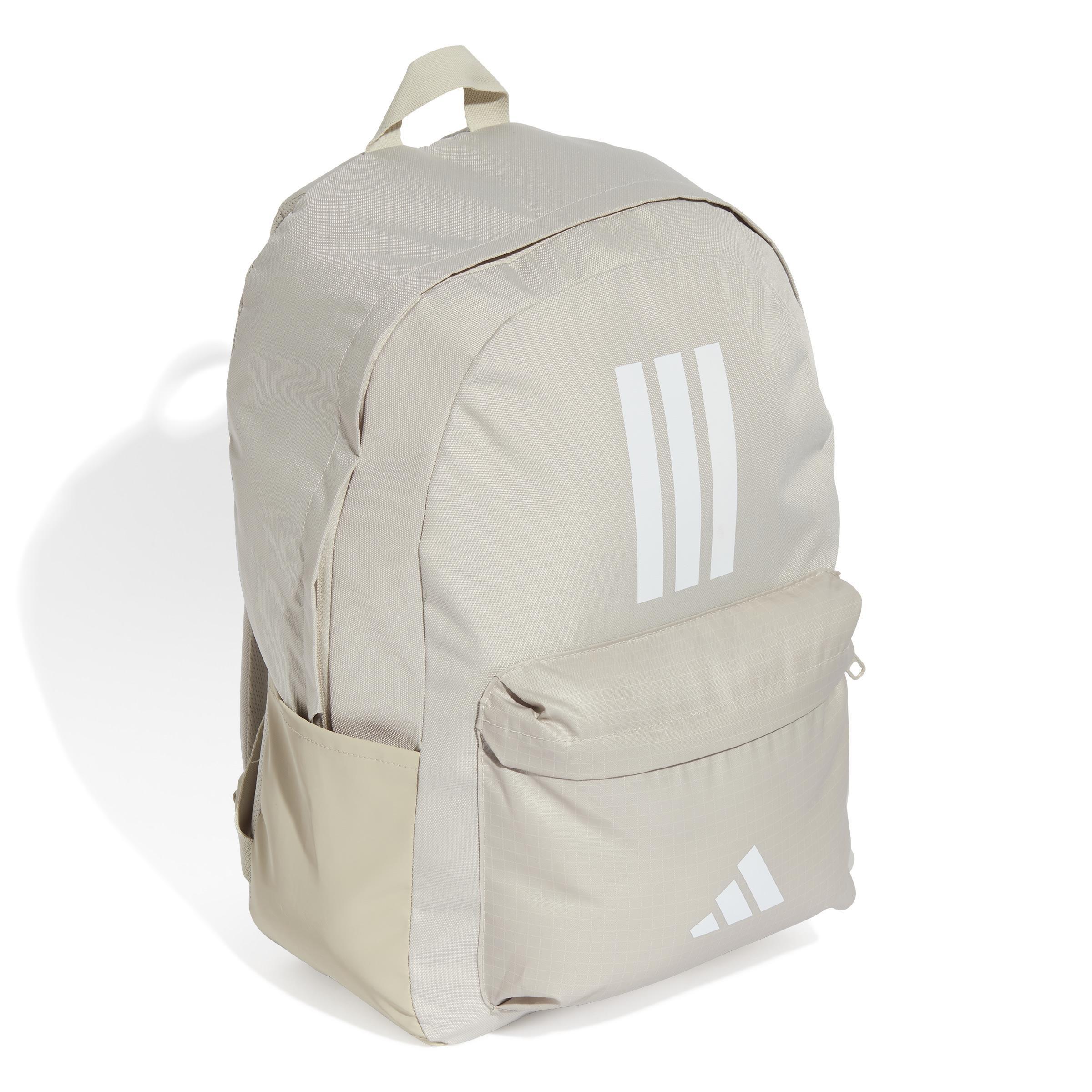 Unisex Classic Back-to-School 3-Stripes Backpack, Grey, A701_ONE, large image number 6