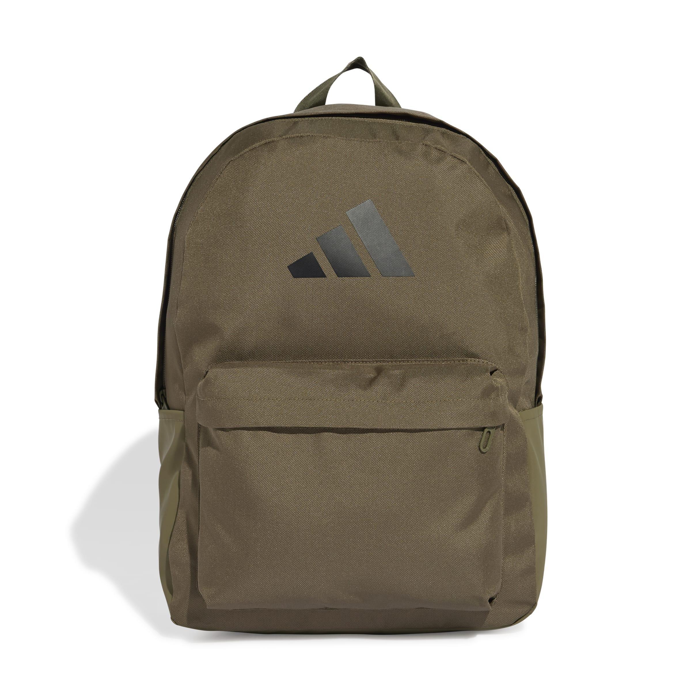 Unisex Classic 3 Bar Logo Backpack, Green, A701_ONE, large image number 0