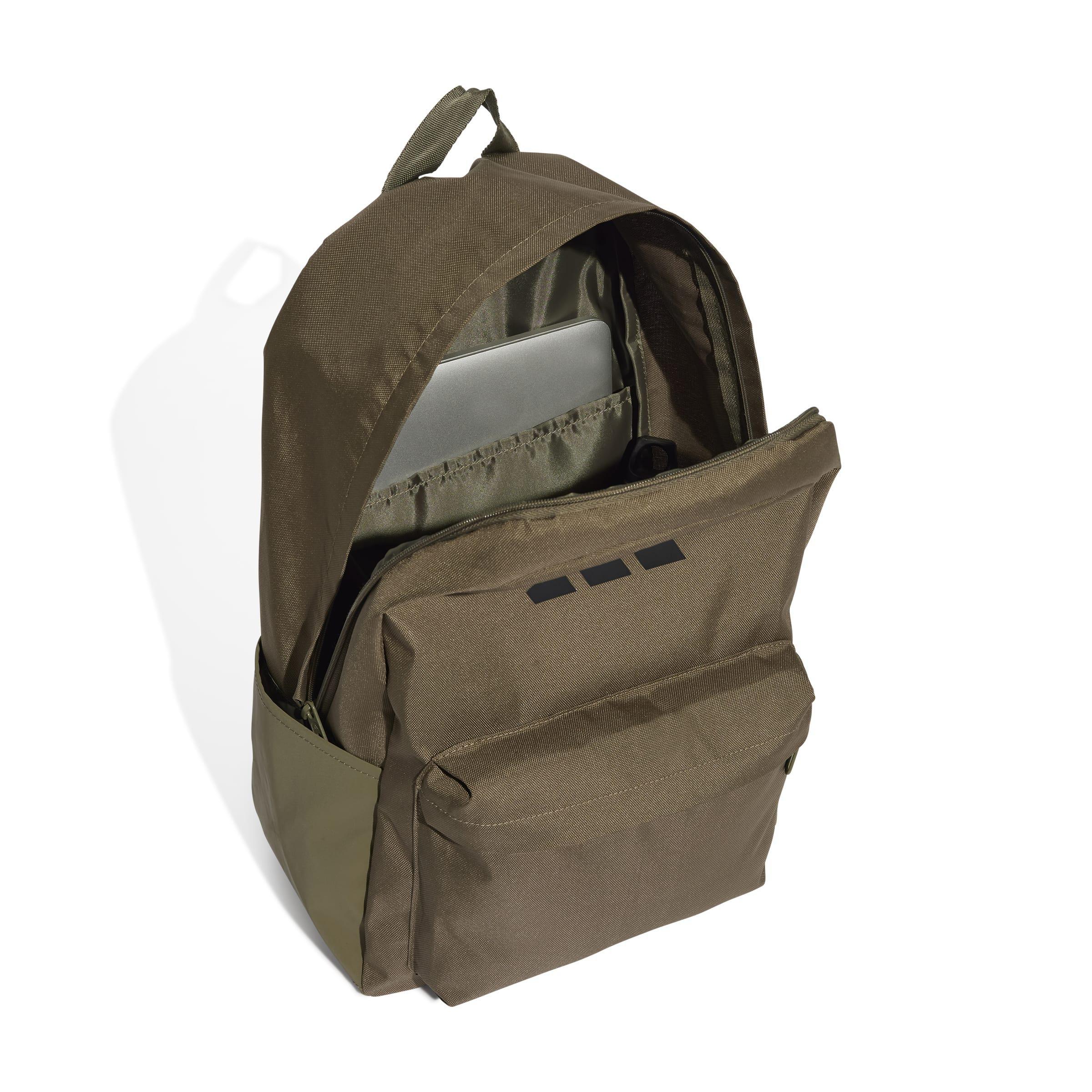 Unisex Classic 3 Bar Logo Backpack, Green, A701_ONE, large image number 1