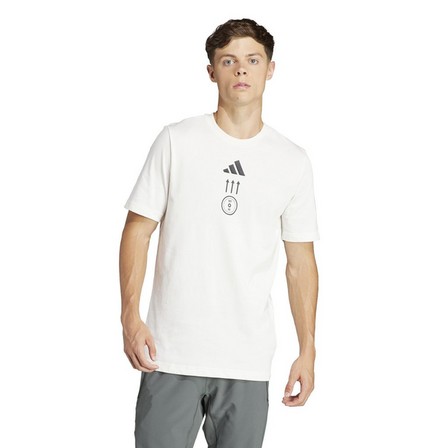Men Aeroready Strength Graphic T-Shirt, White, A701_ONE, large image number 0