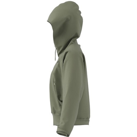 Women Z.N.E. Woven Full-Zip Hoodie, Green, A701_ONE, large image number 7