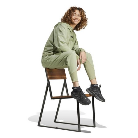Women Z.N.E. Woven Full-Zip Hoodie, Green, A701_ONE, large image number 14