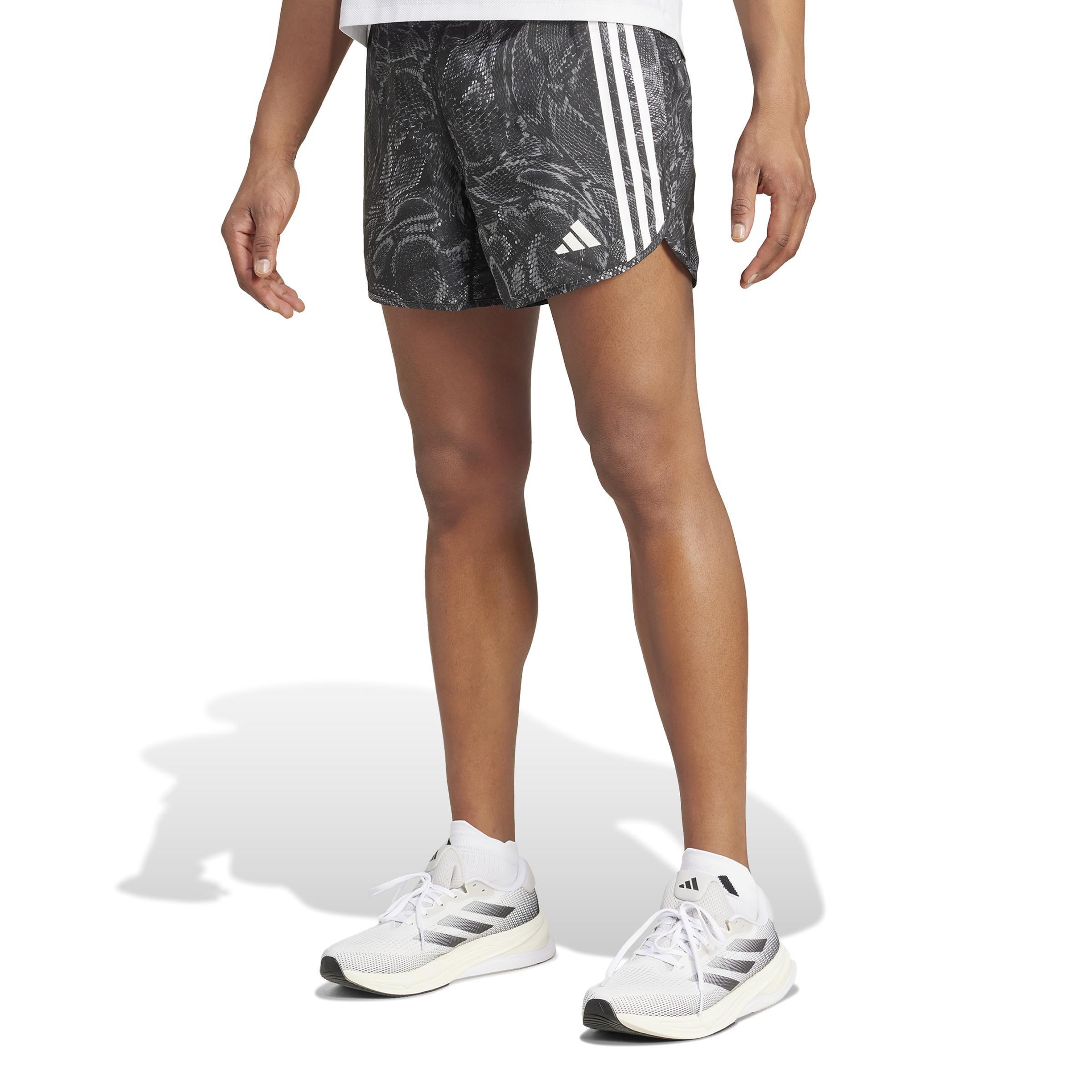 Own The Run Excite All-Over Print Aeroready Shorts, Black, A701_ONE, large image number 0