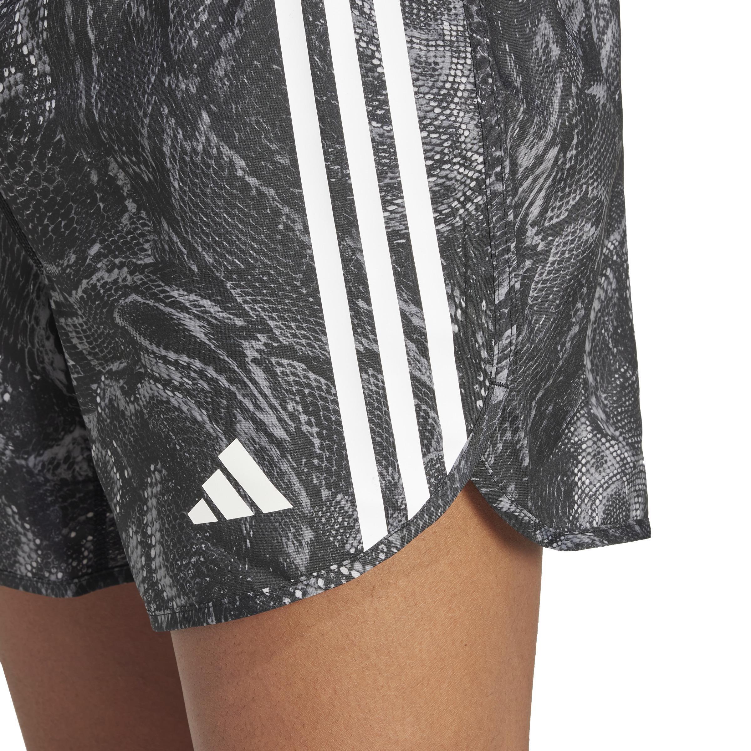 Own The Run Excite All-Over Print Aeroready Shorts, Black, A701_ONE, large image number 3