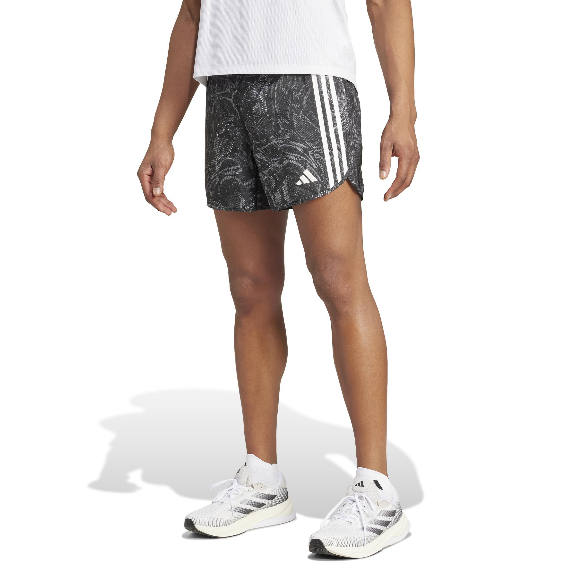 Own The Run Excite All-Over Print Aeroready Shorts, Black, A701_ONE, large image number 5