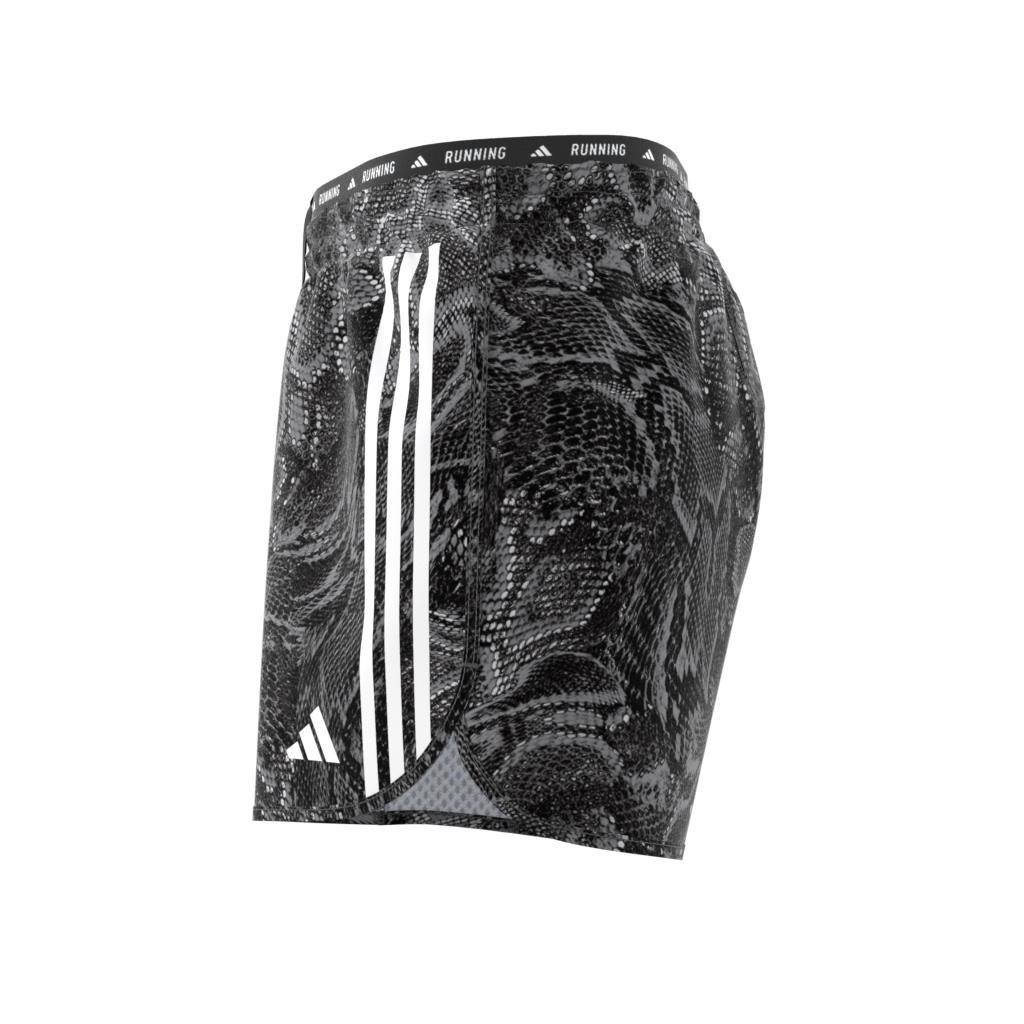 Own The Run Excite All-Over Print Aeroready Shorts, Black, A701_ONE, large image number 7