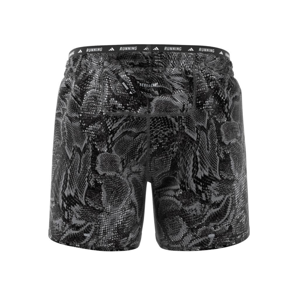 Men Own The Run Excite All-Over Print Aeroready Shorts, Black, A701_ONE, large image number 8