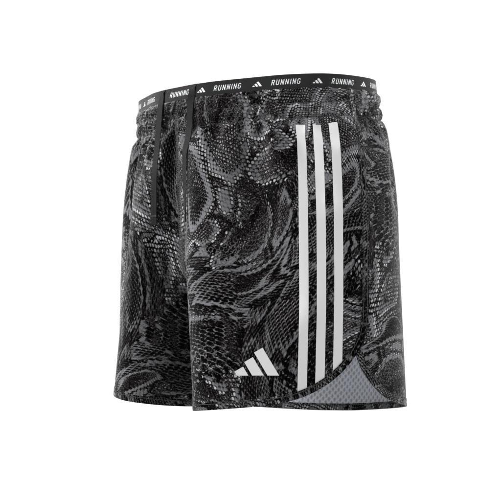 Own The Run Excite All-Over Print Aeroready Shorts, Black, A701_ONE, large image number 9