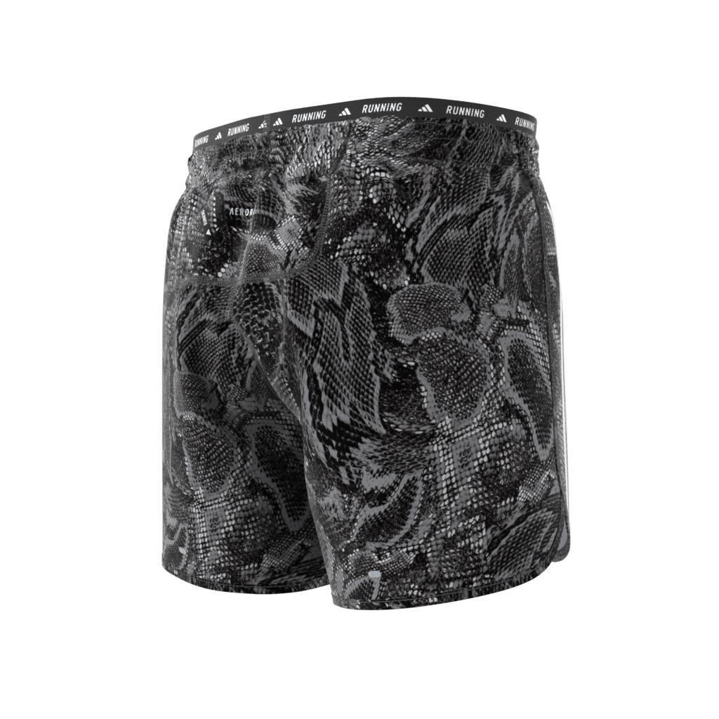 Men Own The Run Excite All-Over Print Aeroready Shorts, Black, A701_ONE, large image number 12