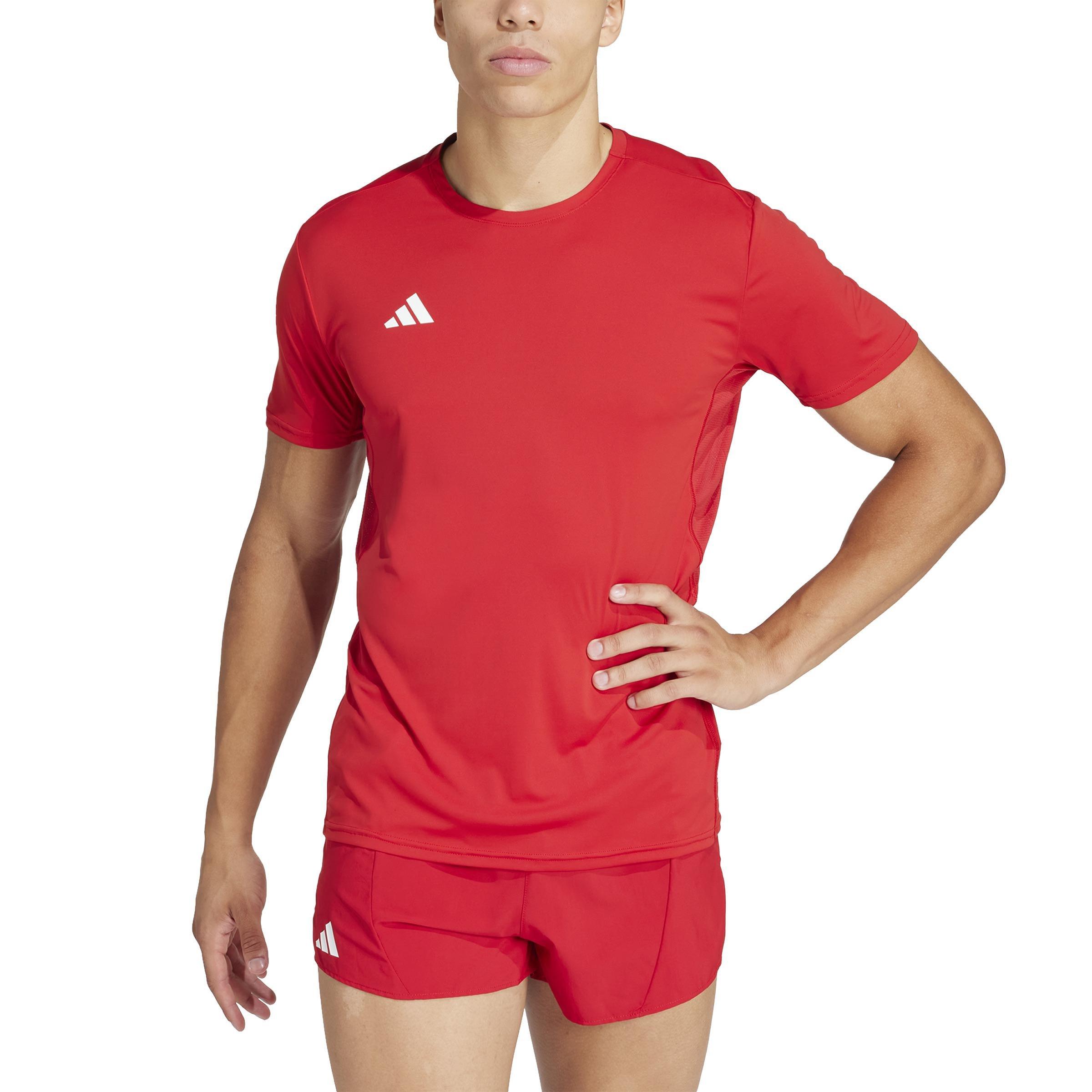 Adizero Essentials Running T-Shirt, Red, A701_ONE, large image number 2