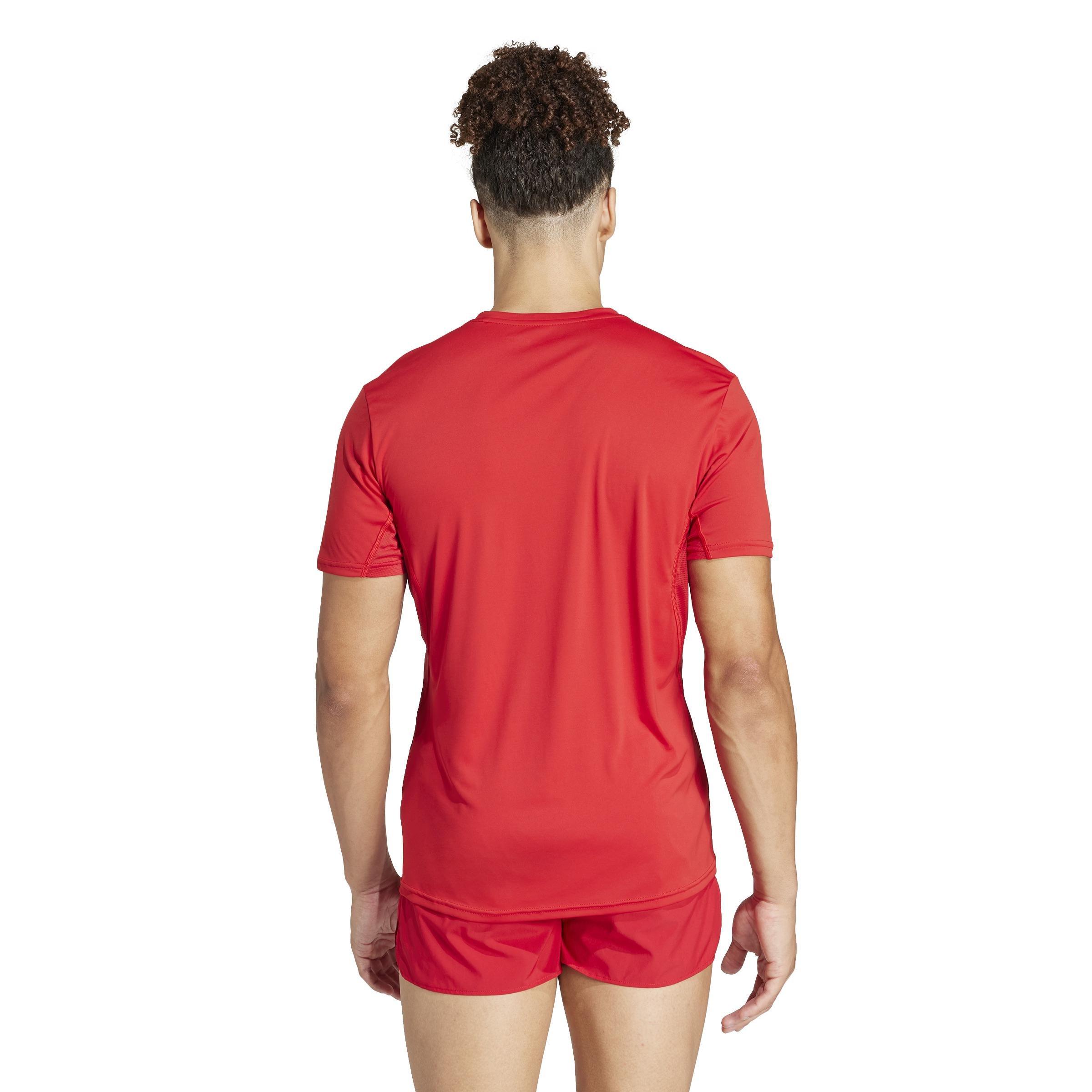 Adizero Essentials Running T-Shirt, Red, A701_ONE, large image number 4