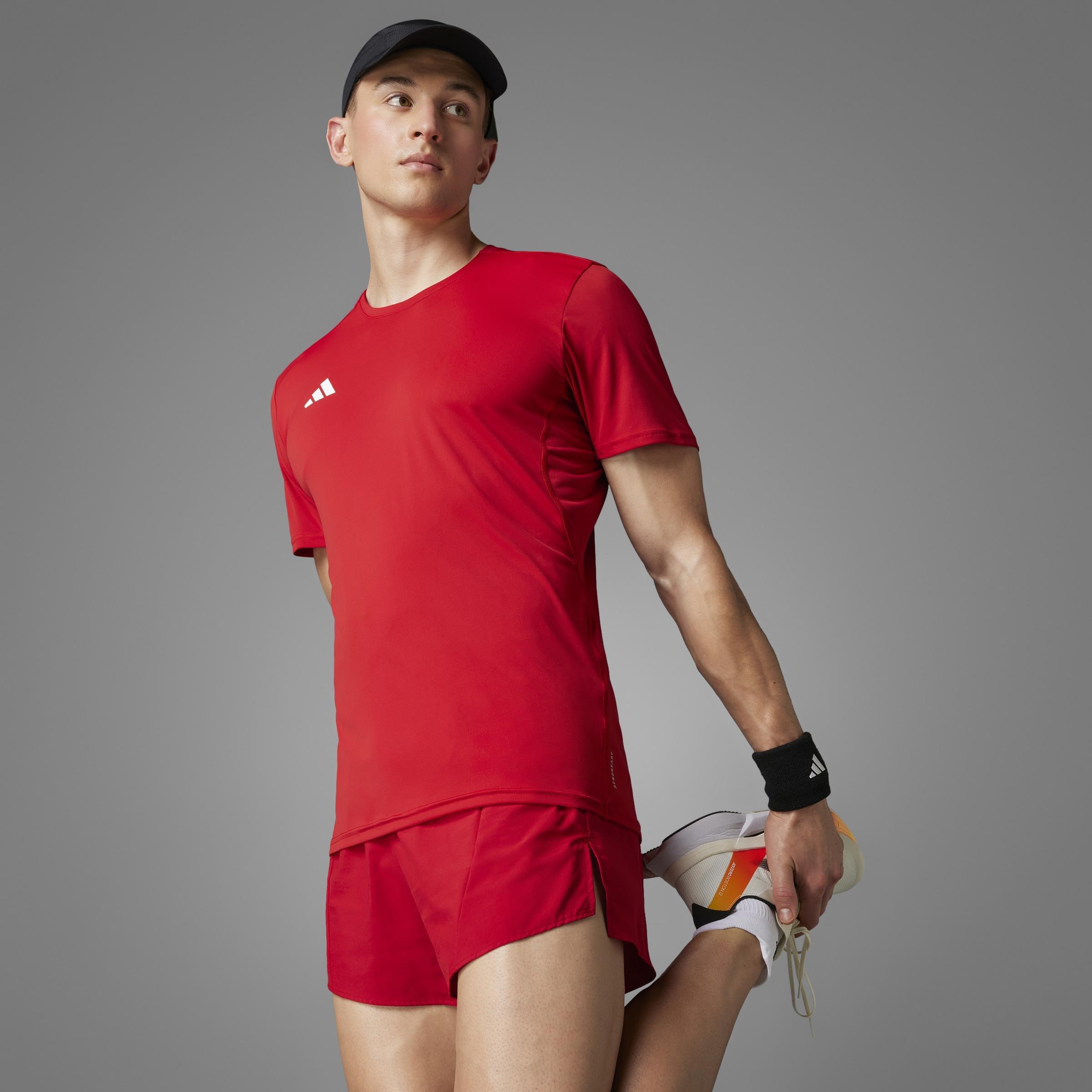 Adizero Essentials Running T-Shirt, Red, A701_ONE, large image number 14