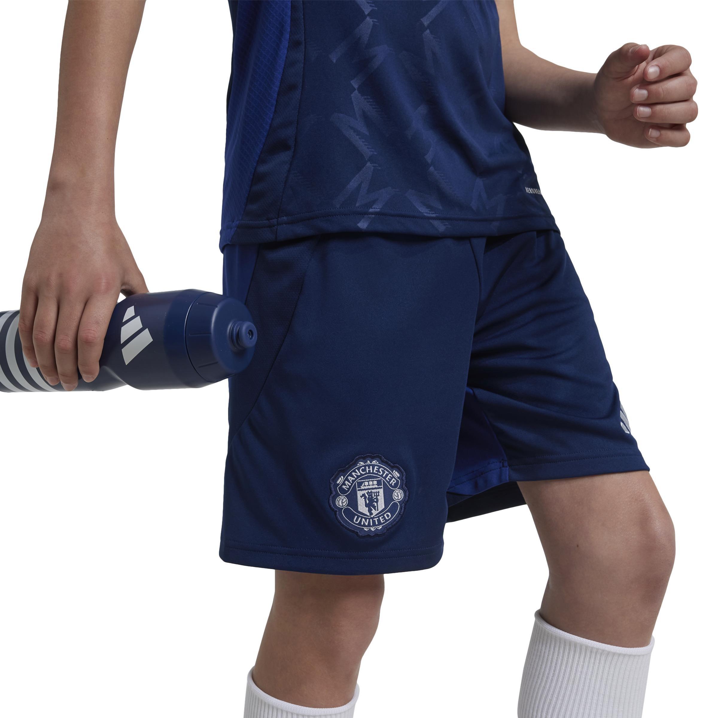 Kids Manchester United 24/25 Away Shorts, Blue, , large image number 3