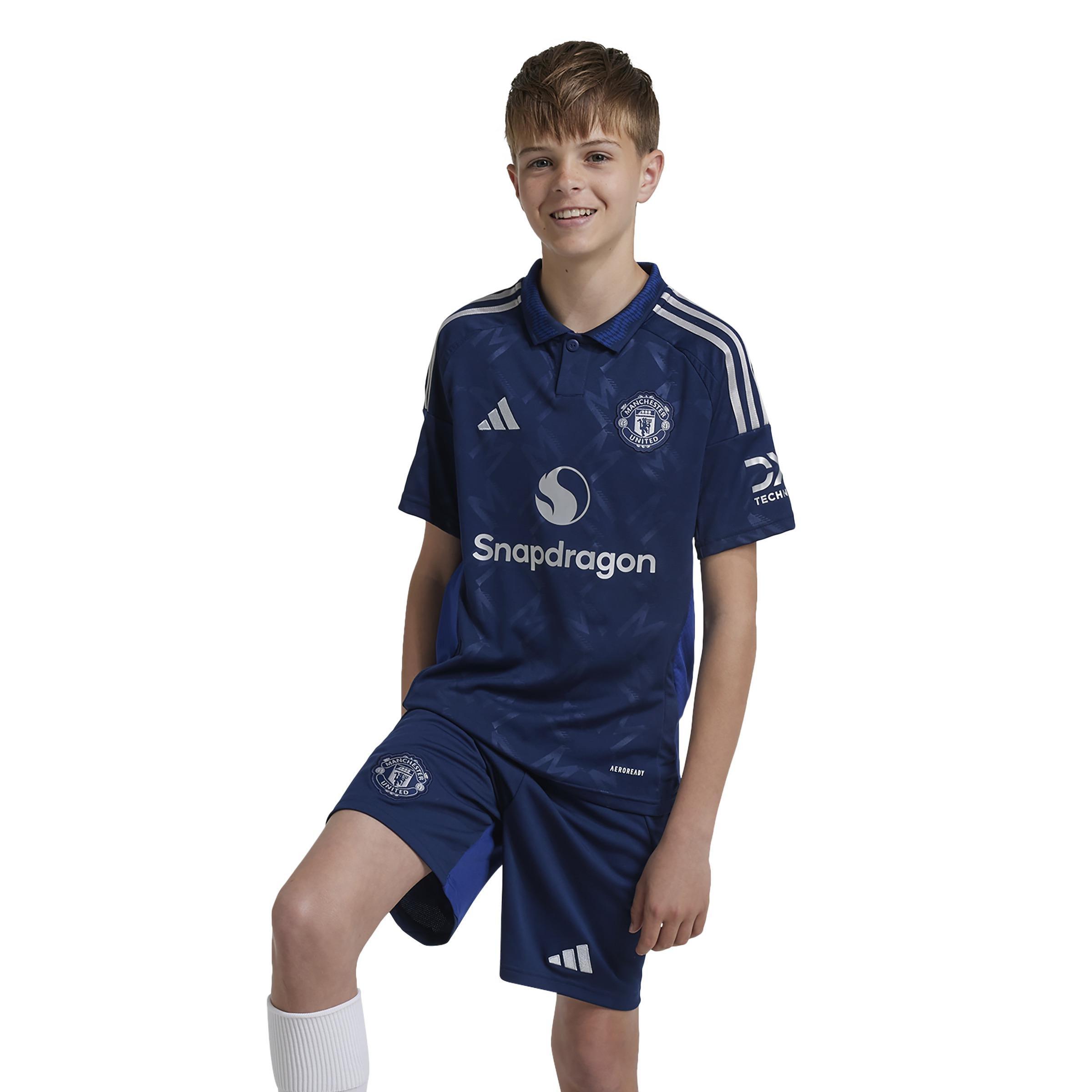 Kids Manchester United 24/25 Away Shorts, Blue, , large image number 5