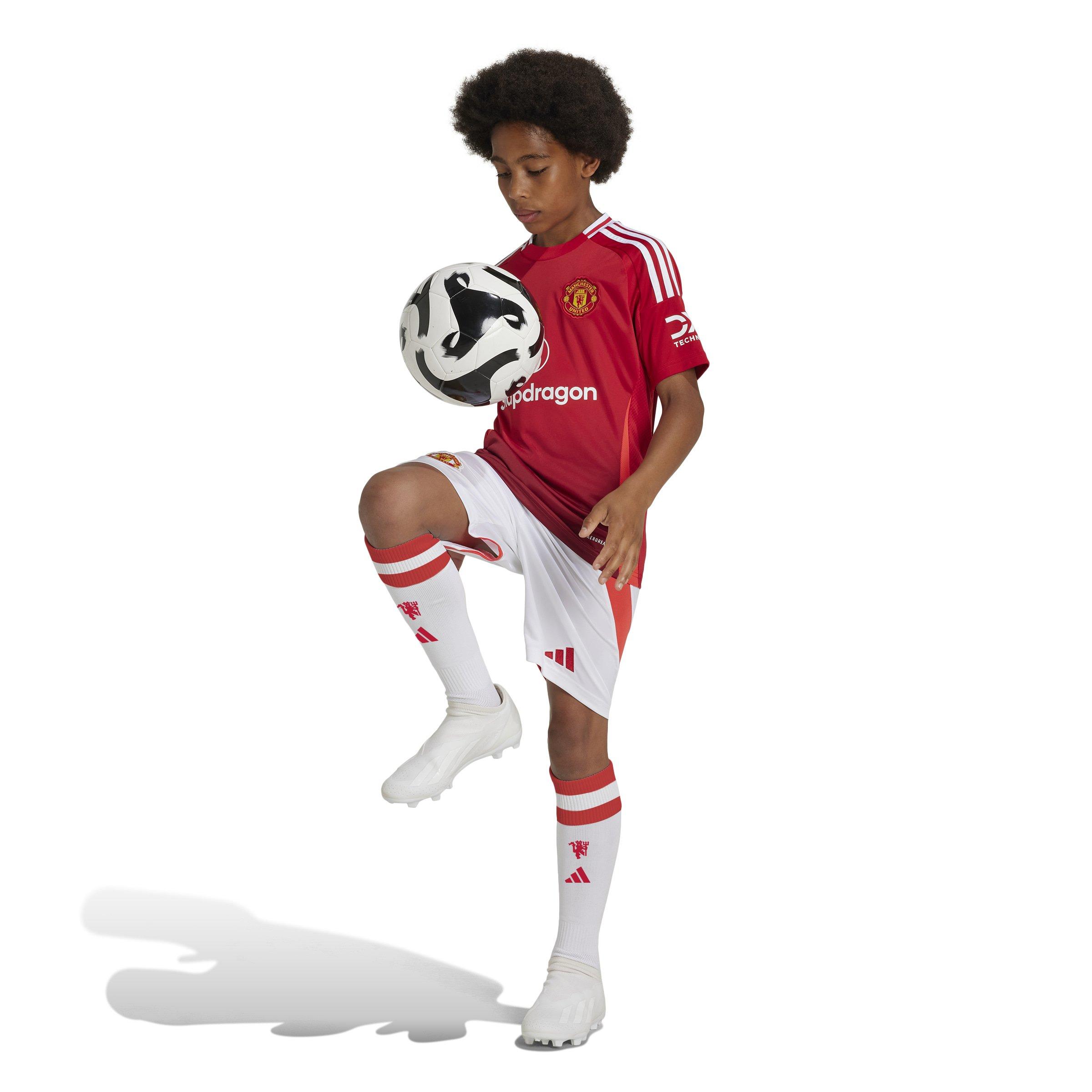 Kids Manchester United 24/25 Home Shorts, White, , large image number 1