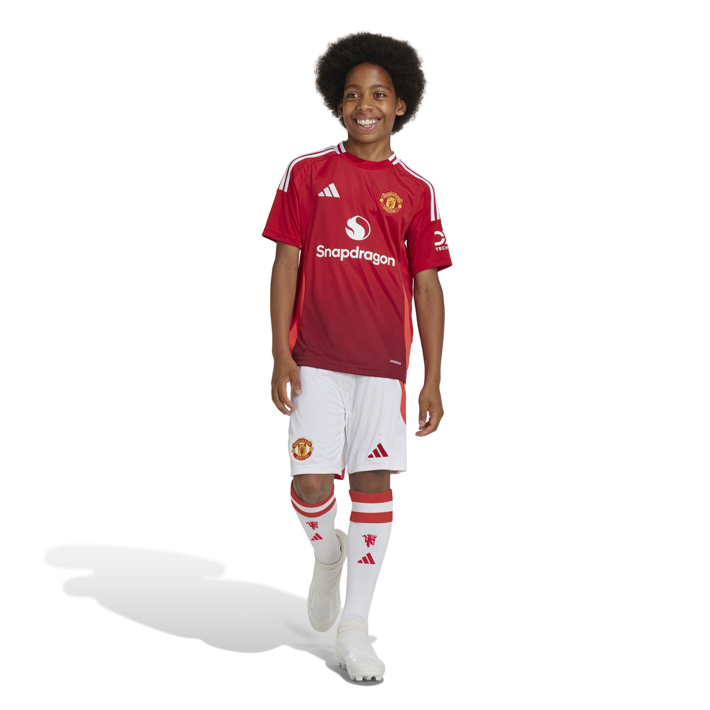 Kids Manchester United 24/25 Home Shorts, White, , large image number 2