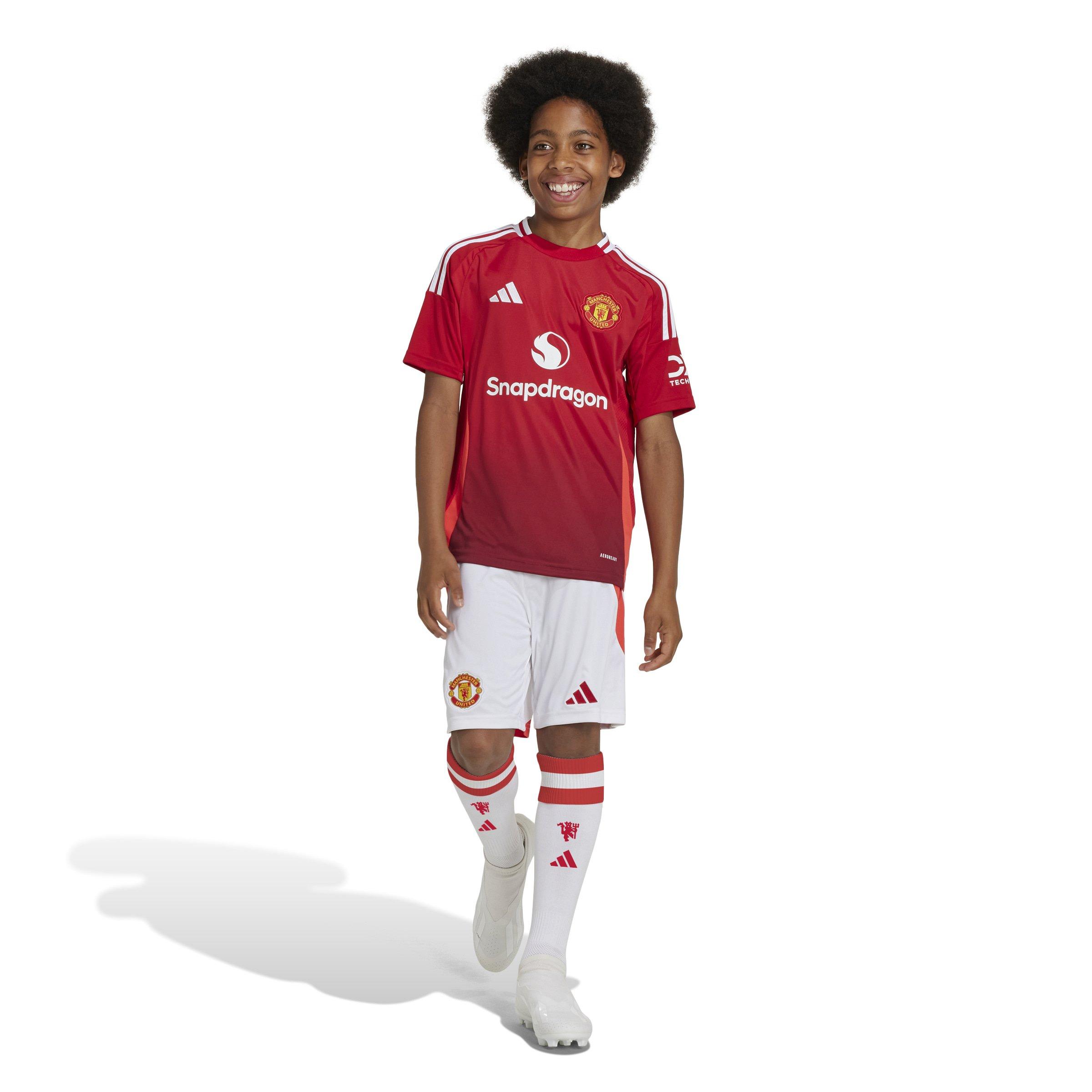 Kids Boys Manchester United 24/25 Home Shorts Kids, White, A701_ONE, large image number 2