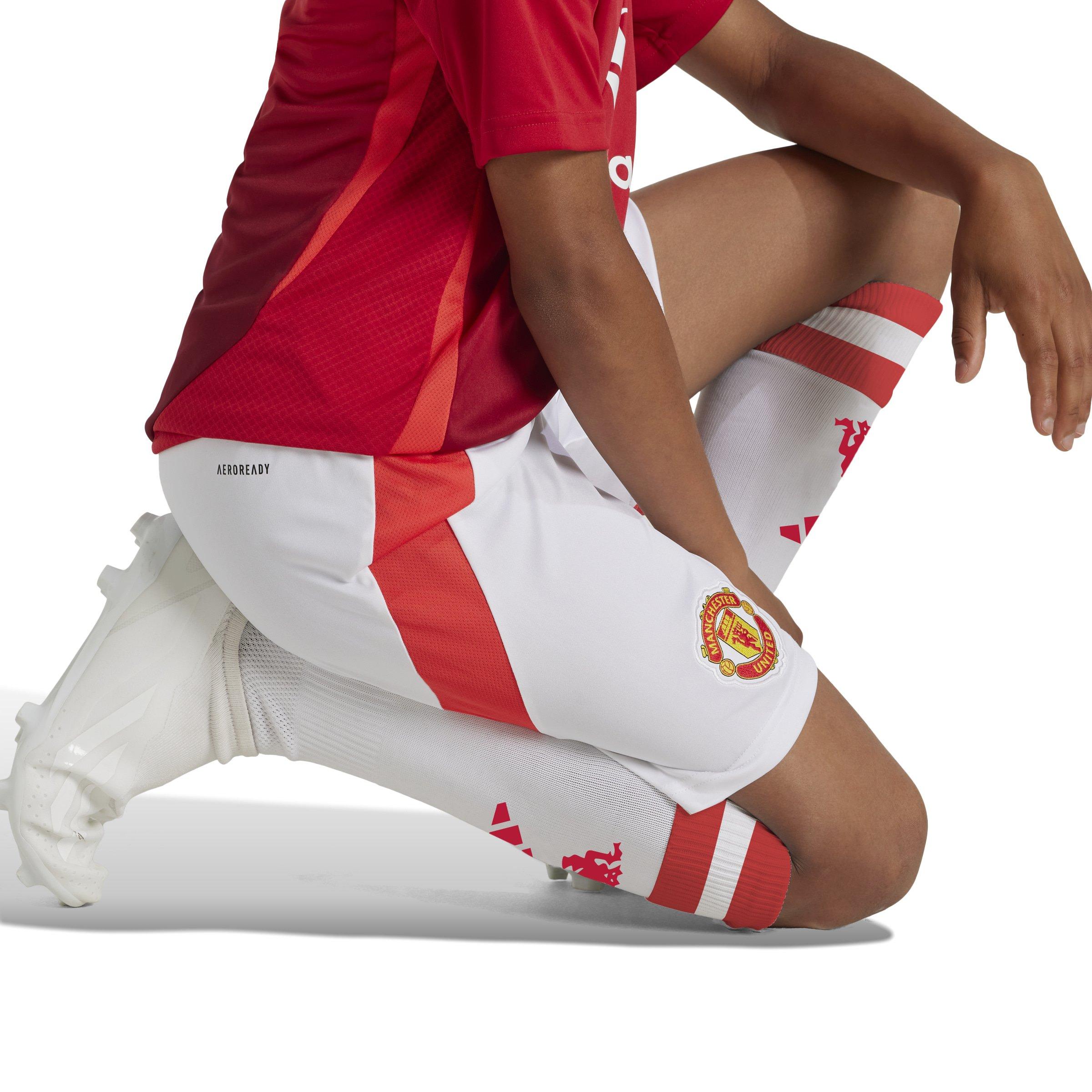Kids Manchester United 24/25 Home Shorts, White, , large image number 4