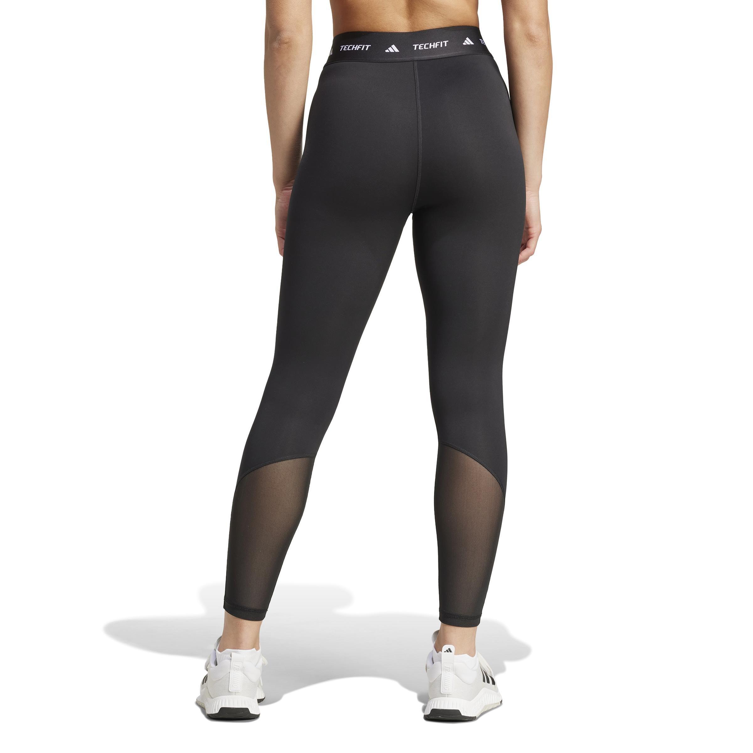 TECHFIT 3-Stripes 7/8 Leggings, Black, , large image number 2