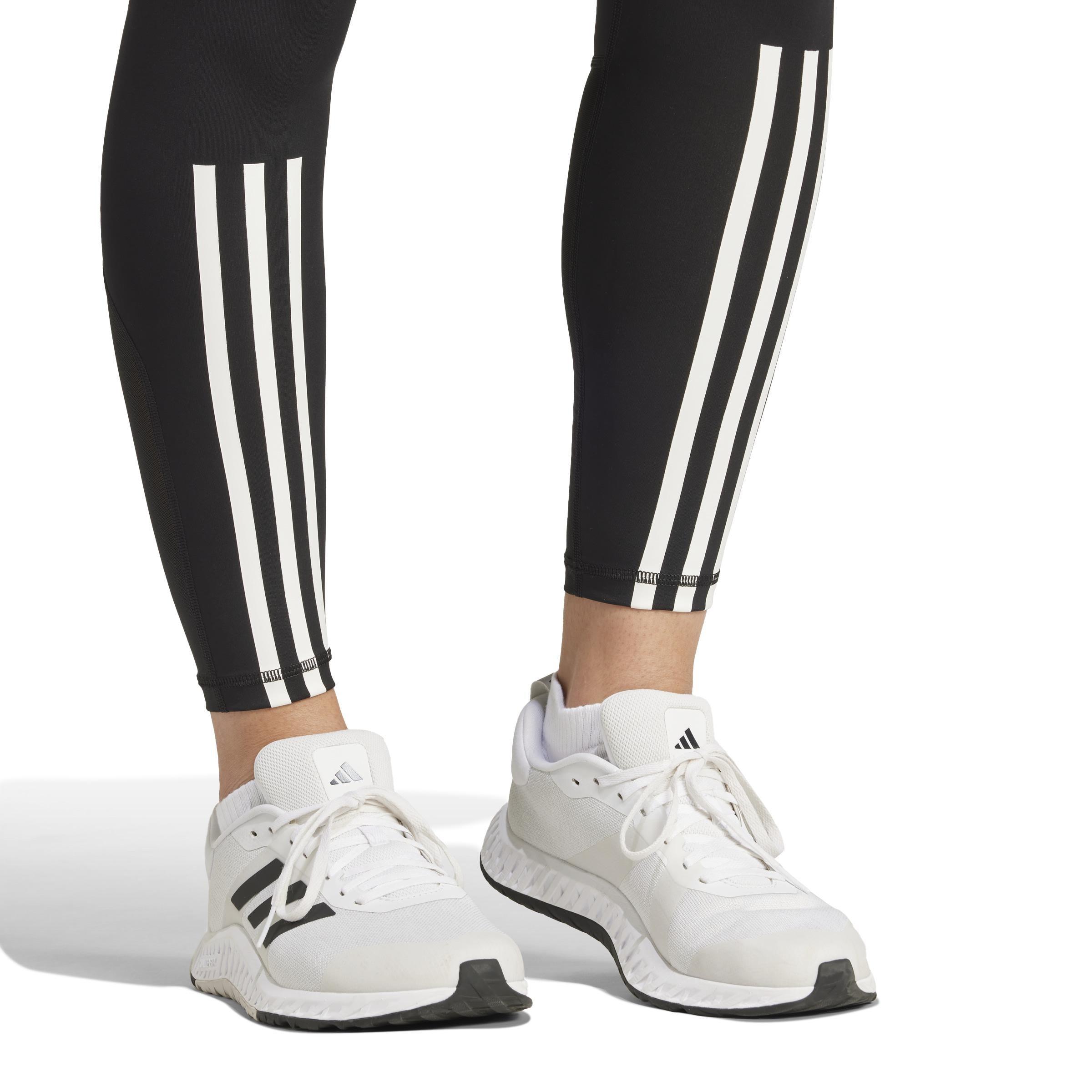 TECHFIT 3-Stripes 7/8 Leggings, Black, , large image number 4