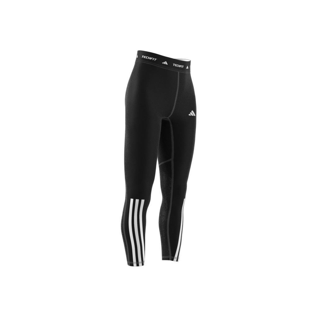 TECHFIT 3-Stripes 7/8 Leggings, Black, , large image number 7