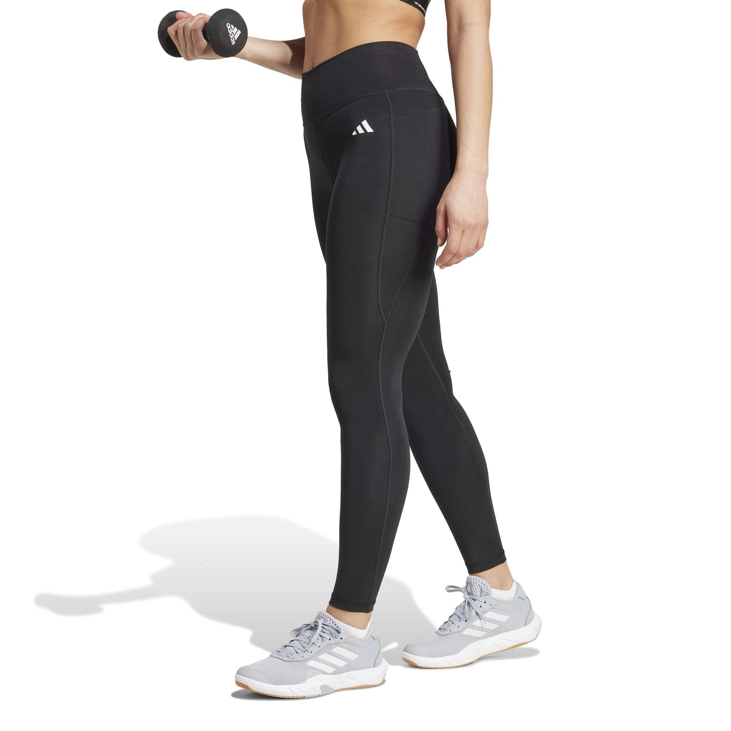 Optime Essentials Stash Pocket Full-Length Leggings, Black, , large image number 14