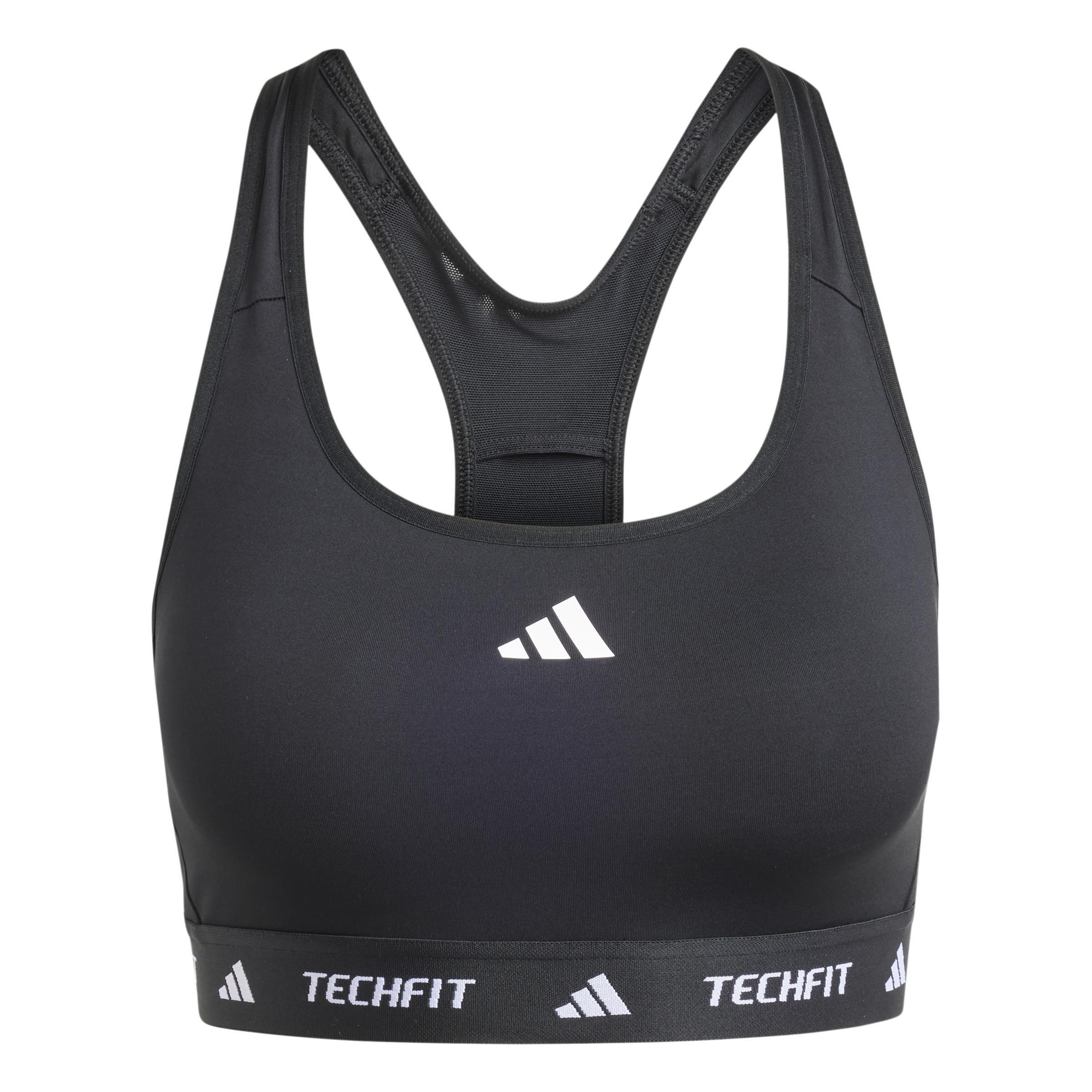 TECHFIT Medium-Support Bra, Black, , large image number 0