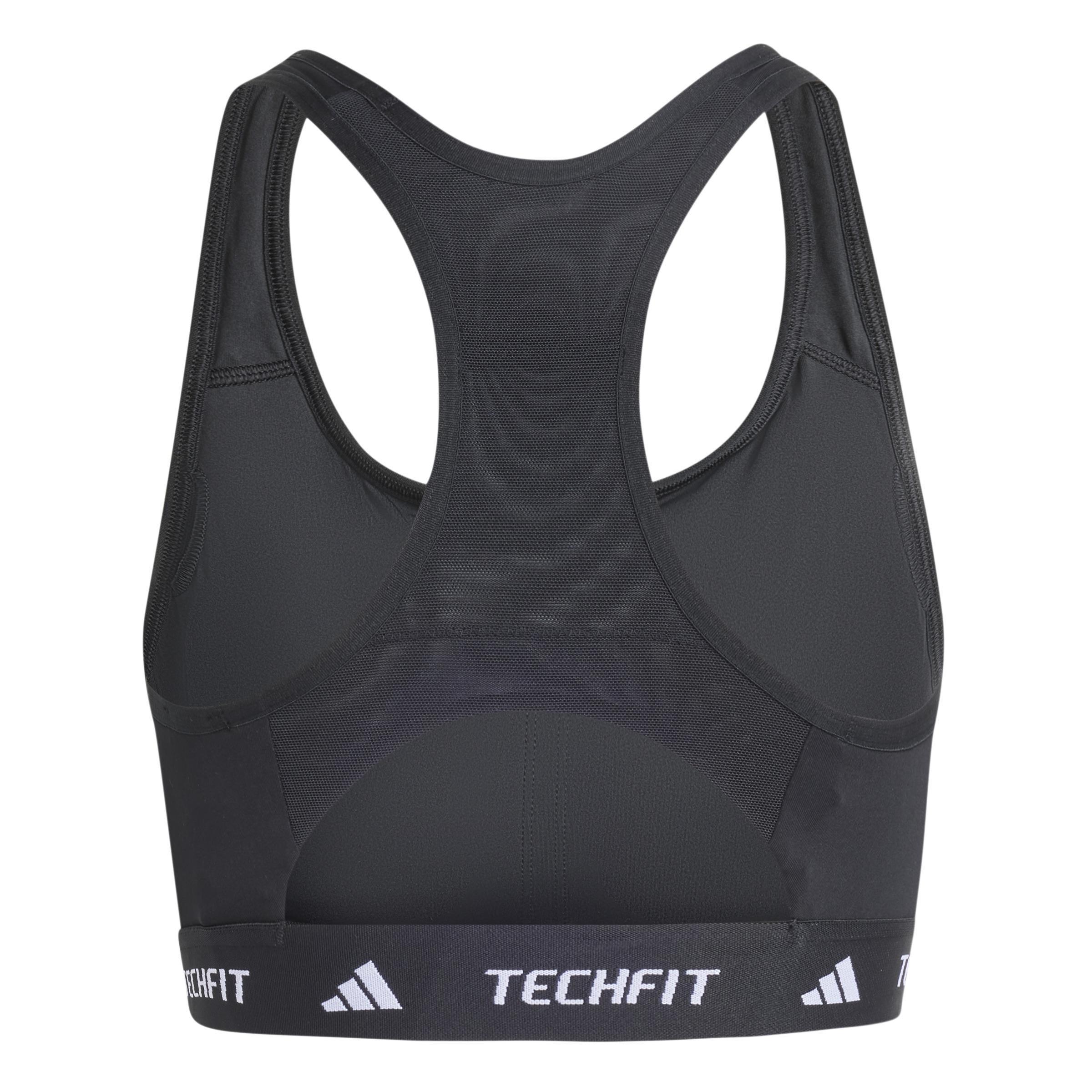 TECHFIT Medium-Support Bra, Black, , large image number 5