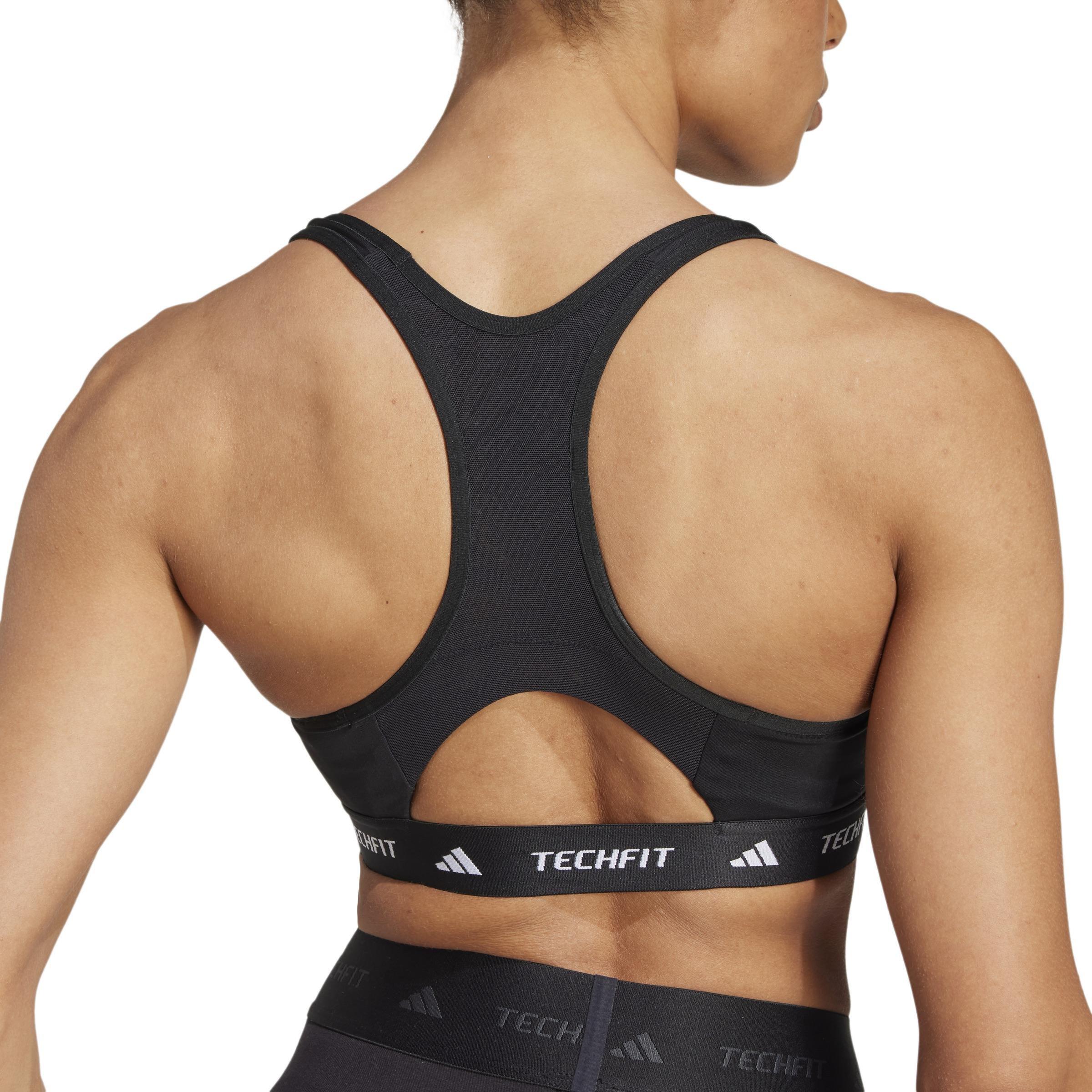 TECHFIT Medium-Support Bra, Black, , large image number 6