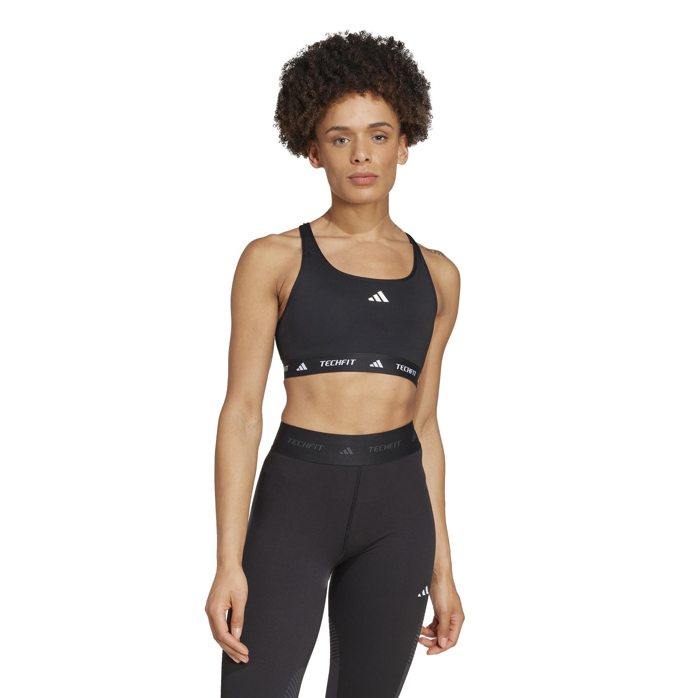 TECHFIT Medium-Support Bra, Black, , large image number 9