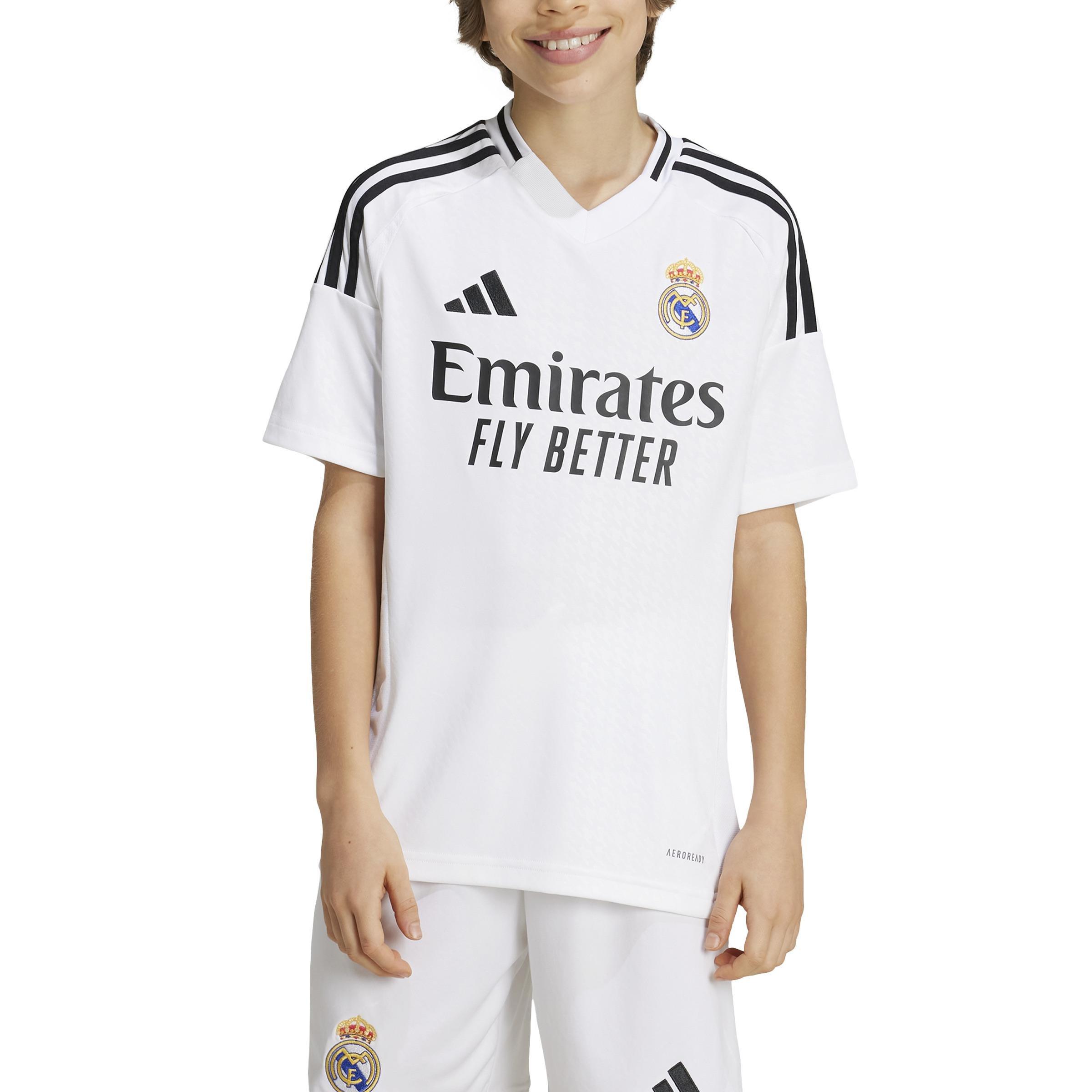 Kids Boys Real Madrid 24/25 Home Jersey, White, A701_ONE, large image number 0