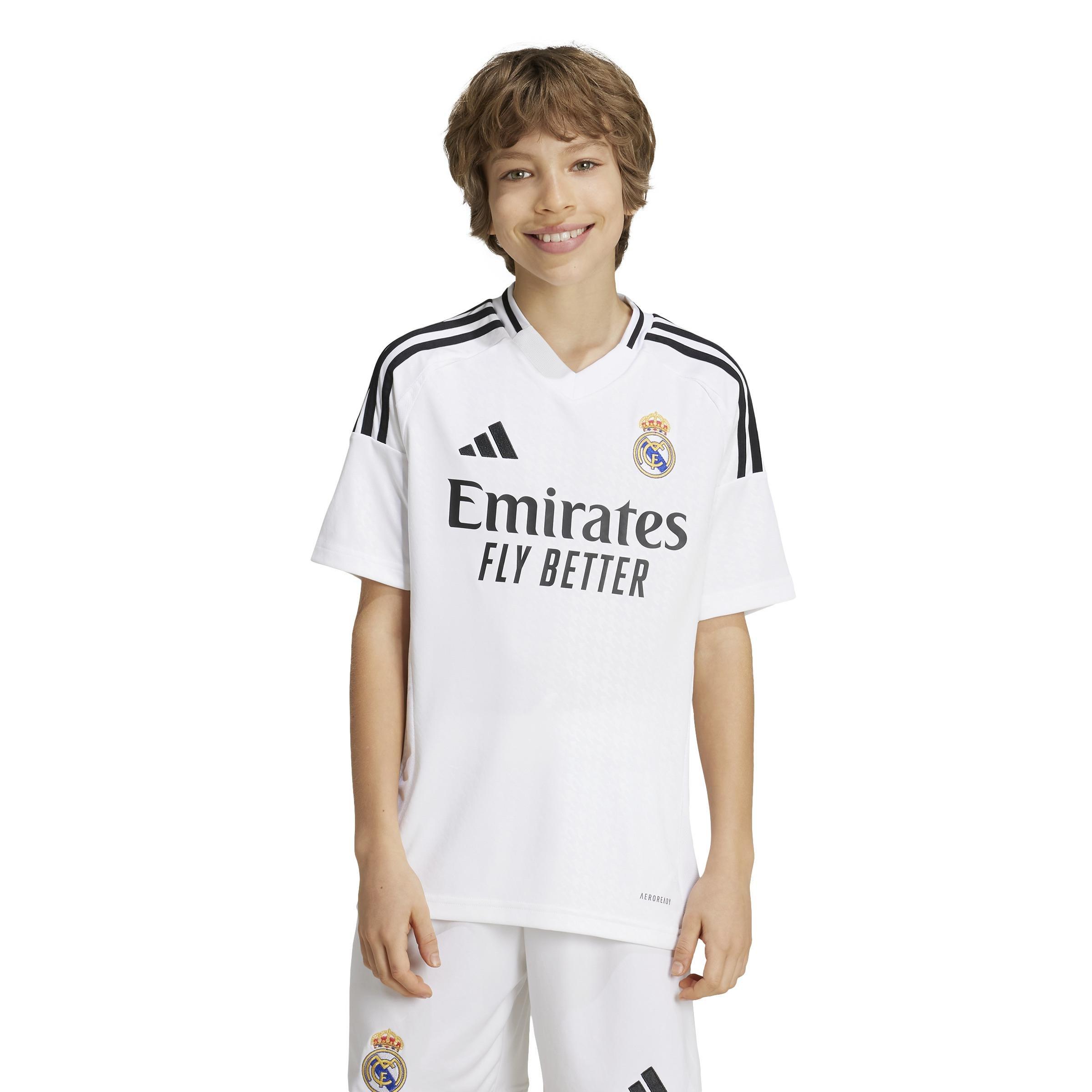 Kids Boys Real Madrid 24/25 Home Jersey, White, A701_ONE, large image number 7