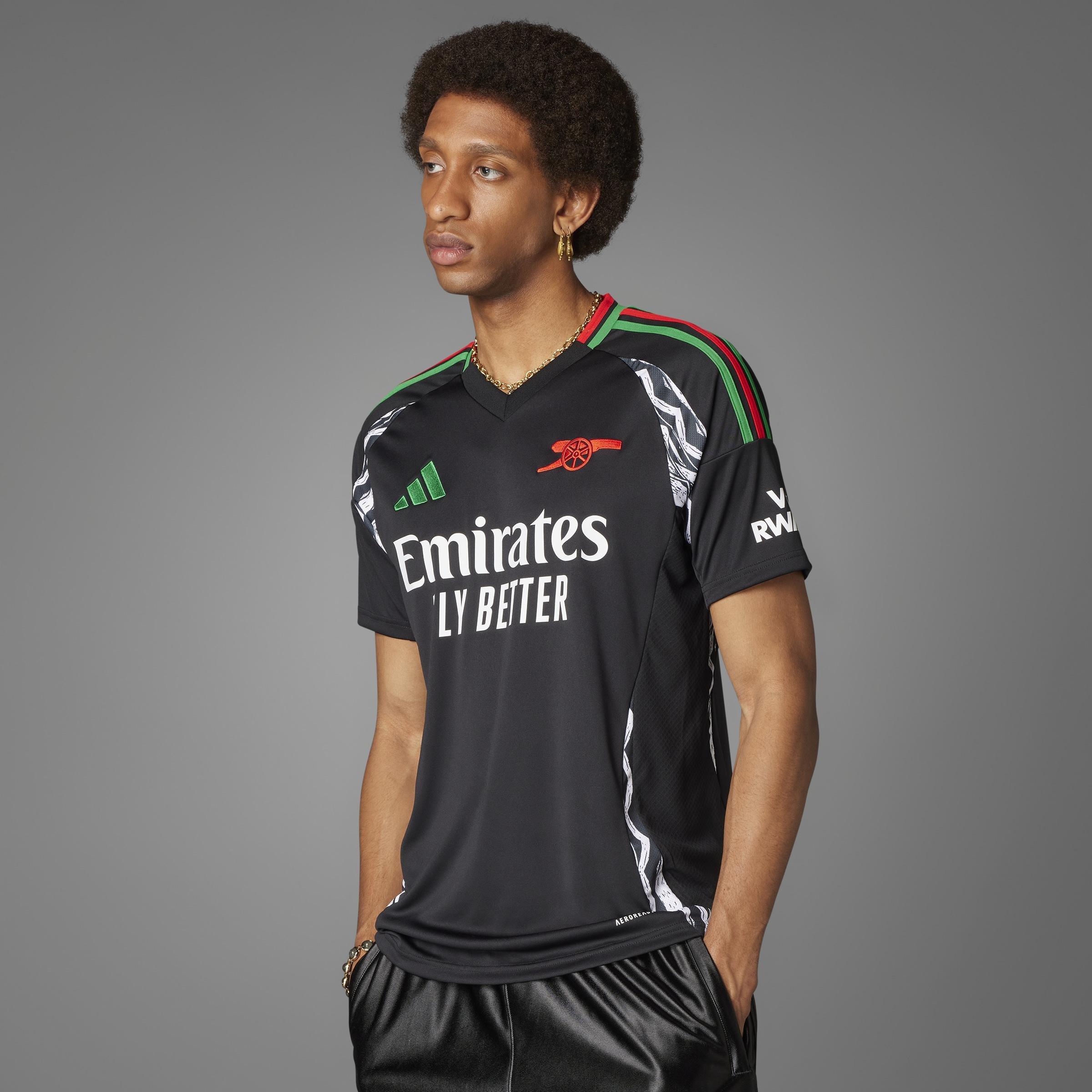 Men Arsenal 24/25 Away Jersey, Black, A701_ONE, large image number 7