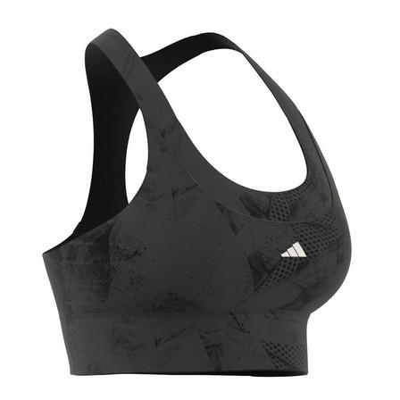 Women Run Pocket Medium-Support Aop Bra Iteration, Grey, A701_ONE, large image number 13