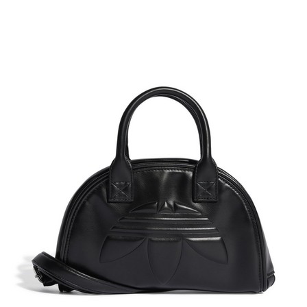 Women Polyurethane Trefoil Satchel Bag, Black, A701_ONE, large image number 1