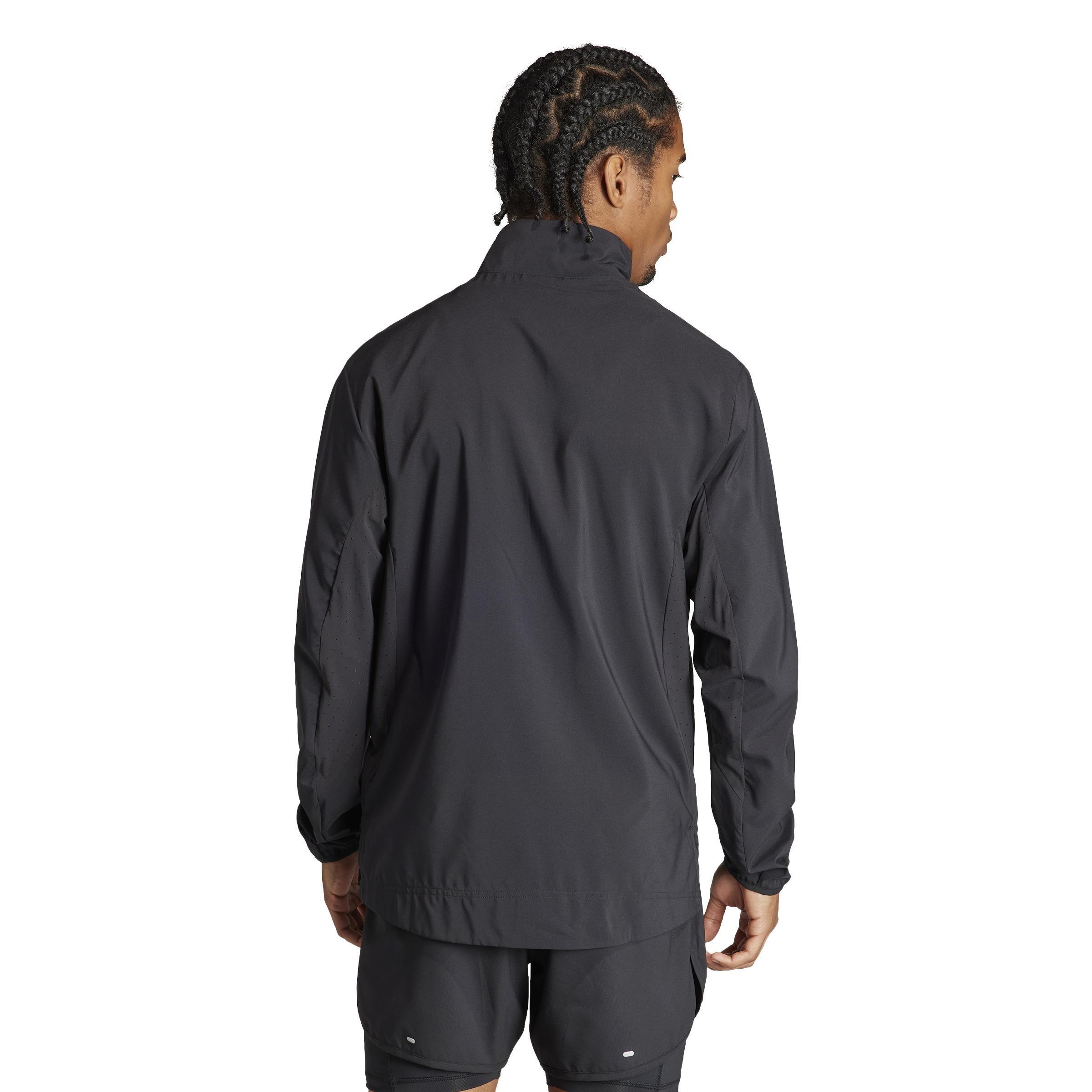 Men Adizero Essentials Running Jacket, Black, A701_ONE, large image number 2