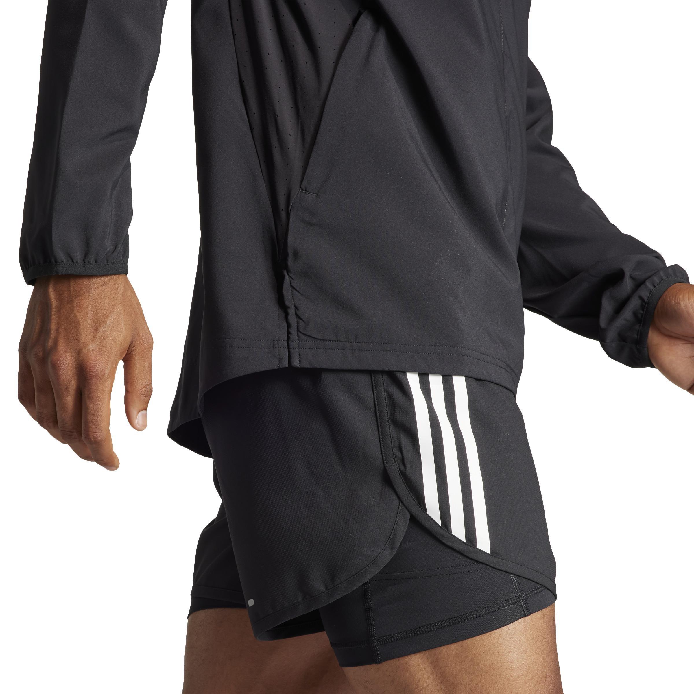 Adizero Essentials Running Jacket, Black, A701_ONE, large image number 4