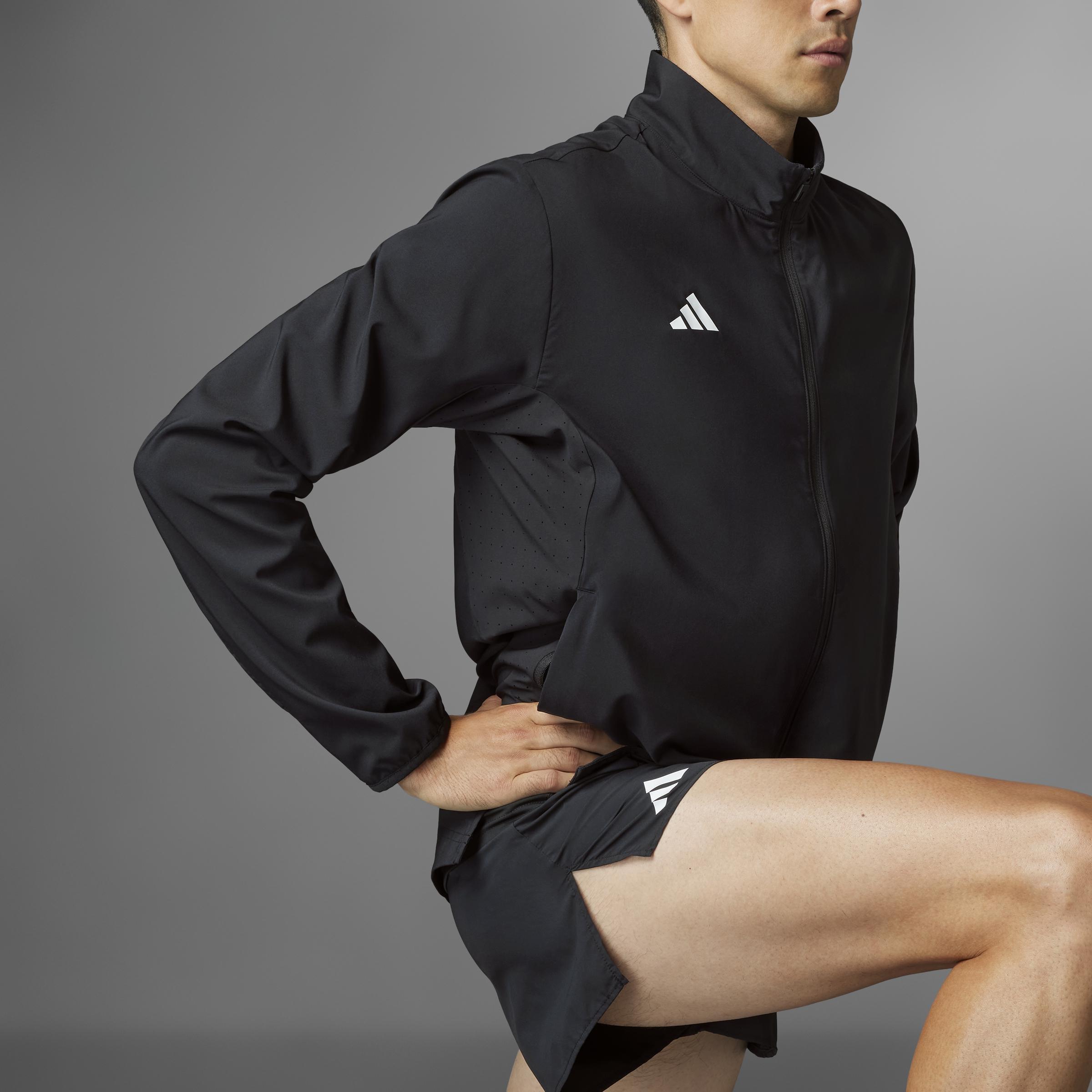 Men Adizero Essentials Running Jacket, Black, A701_ONE, large image number 12