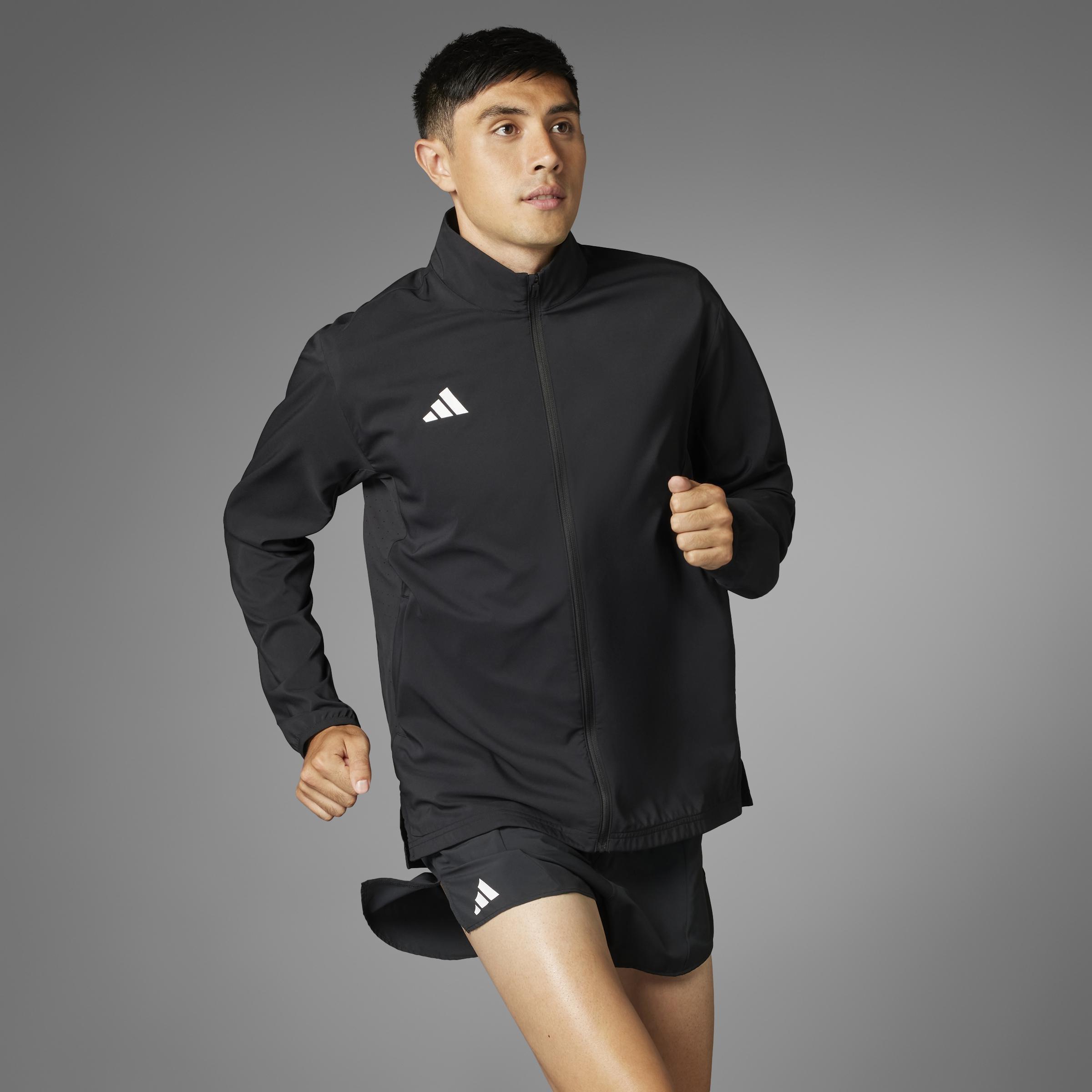 Adizero Essentials Running Jacket, Black, A701_ONE, large image number 13