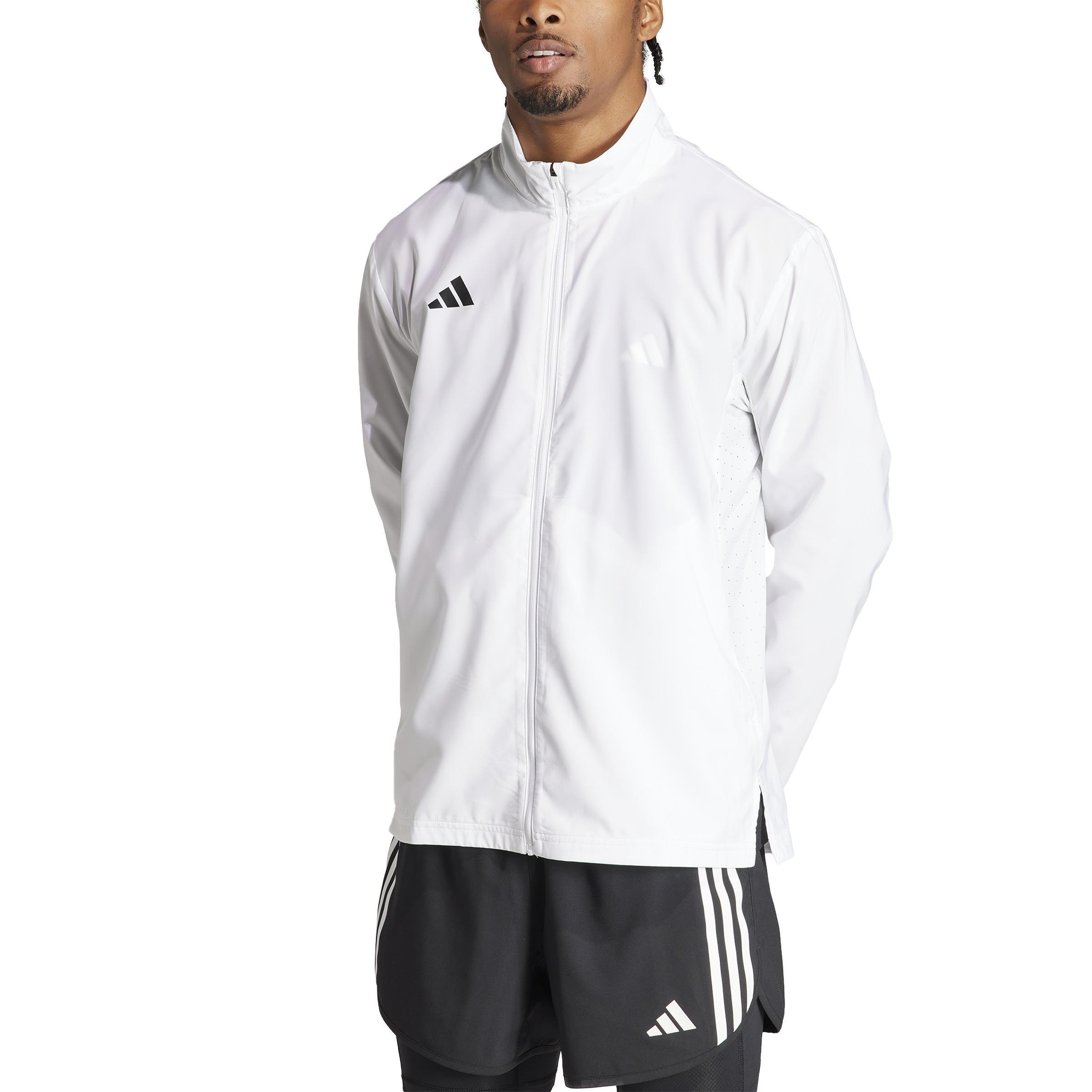 Adizero Essentials Running Jacket, White, A701_ONE, large image number 0