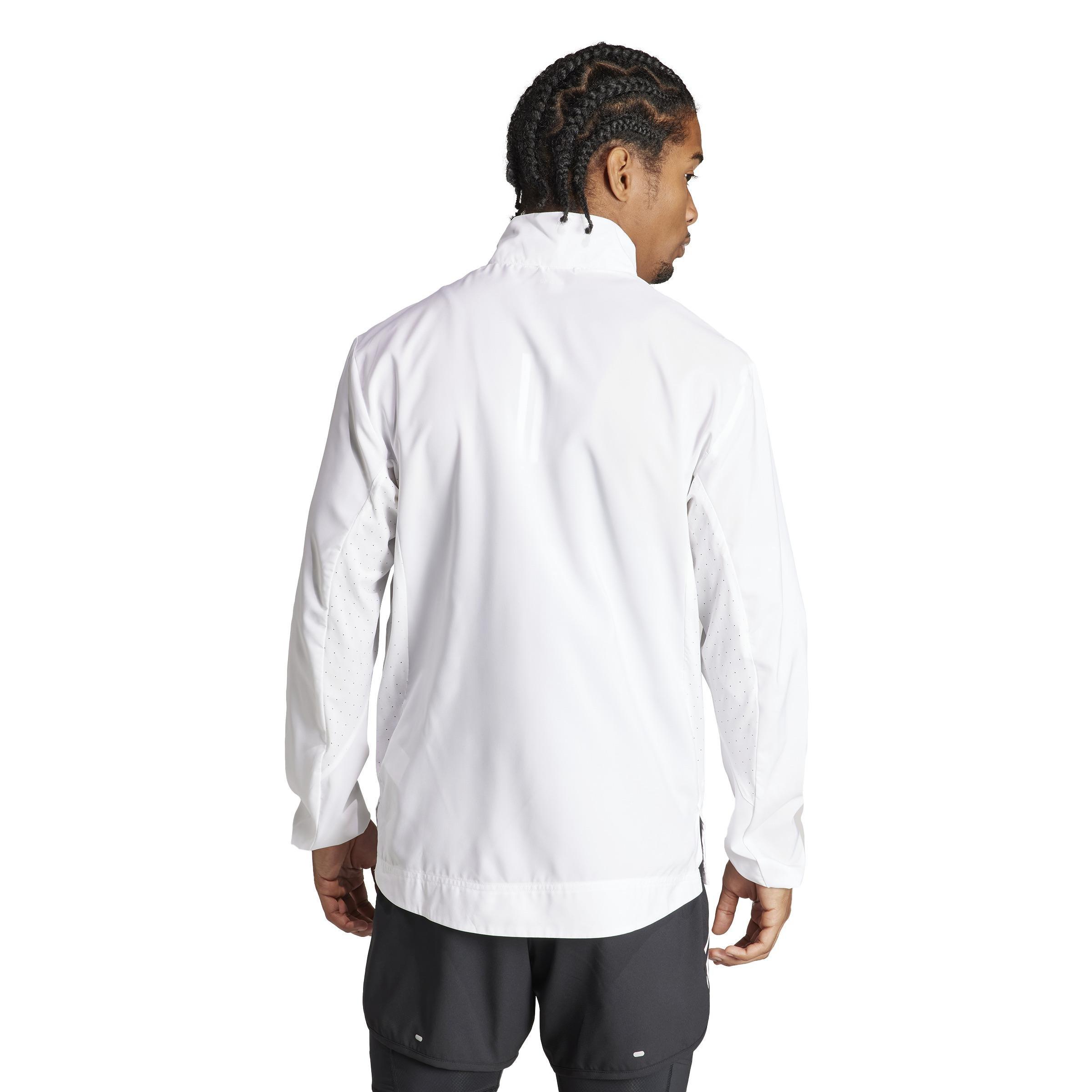 Adizero Essentials Running Jacket, White, , large image number 3