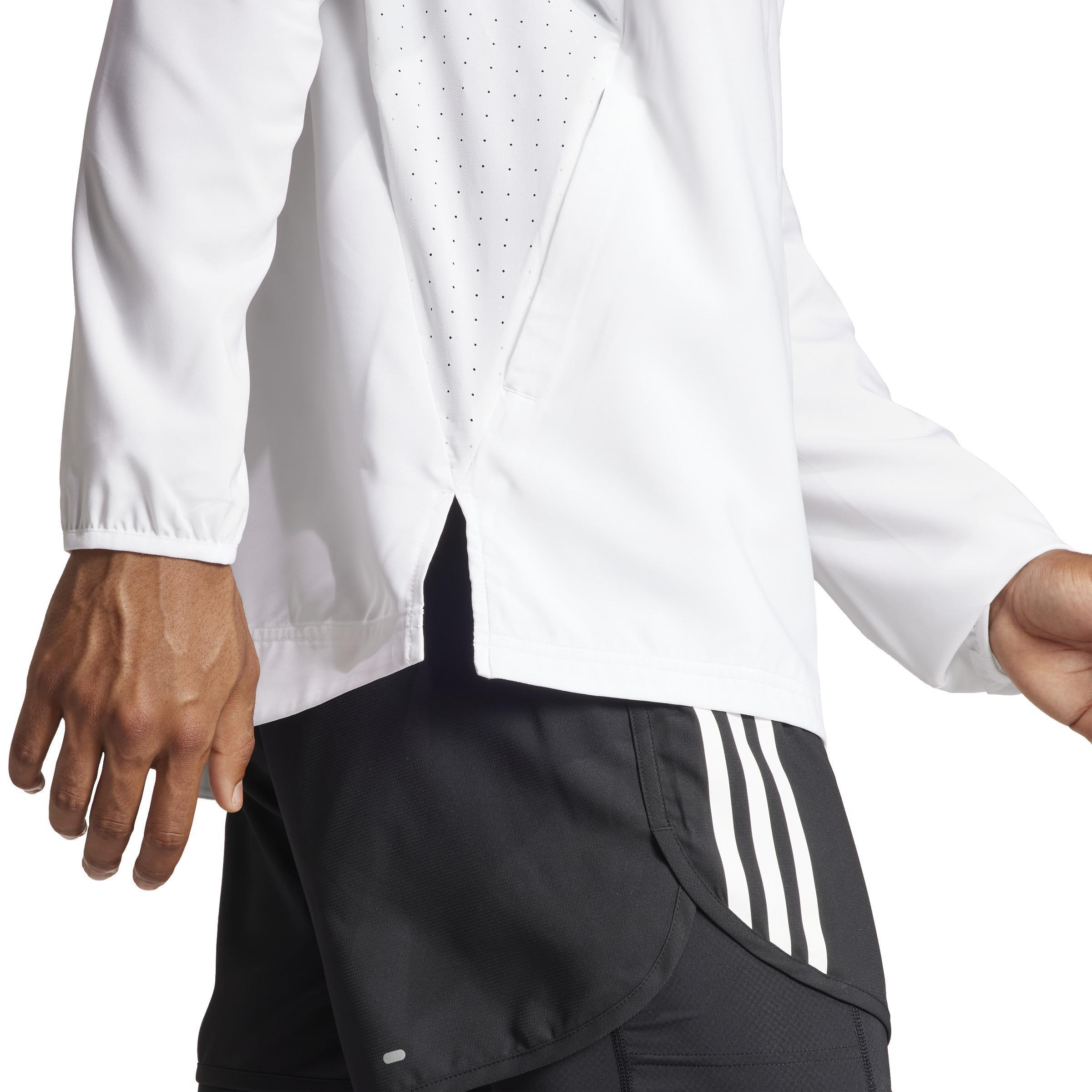 Adizero Essentials Running Jacket, White, A701_ONE, large image number 5