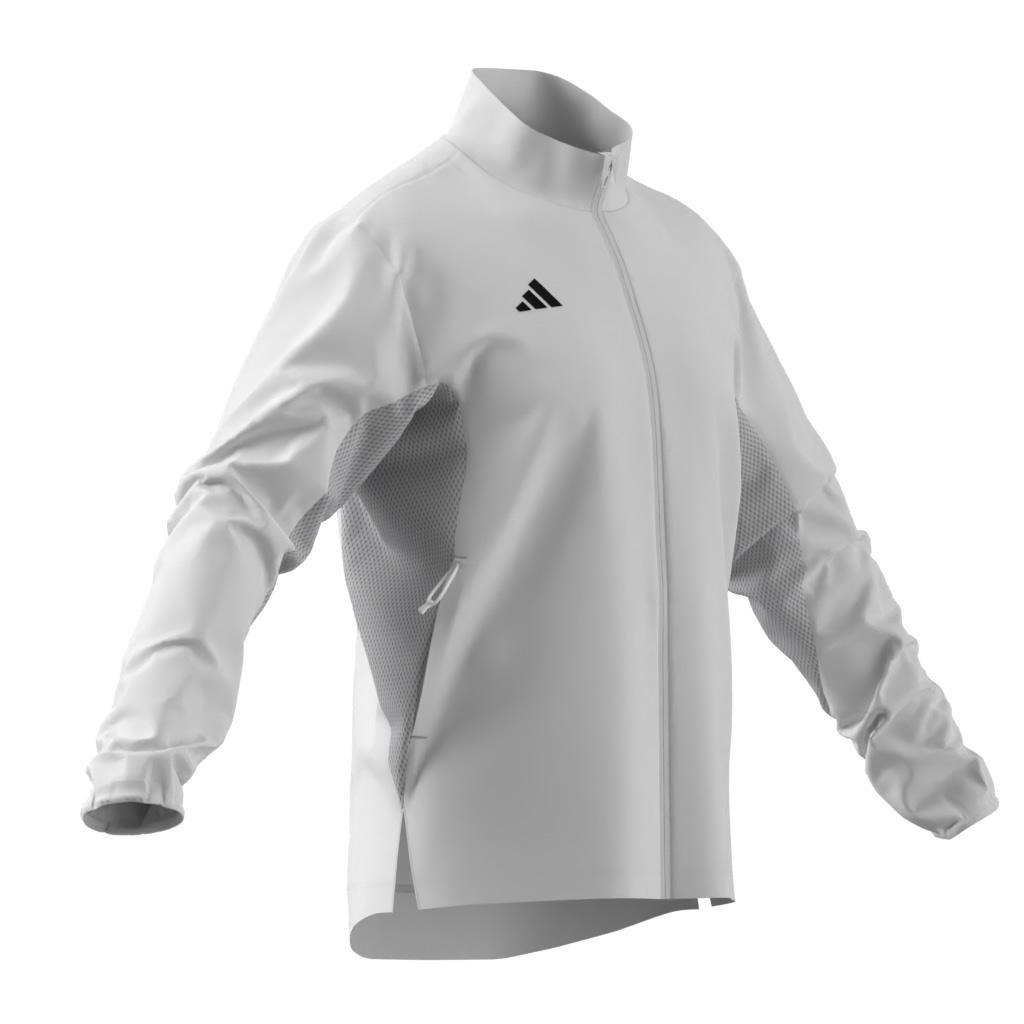 Adizero Essentials Running Jacket, White, A701_ONE, large image number 7