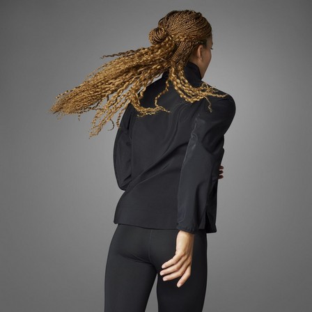 Women Adizero Essentials Running Jacket, Black, A701_ONE, large image number 10