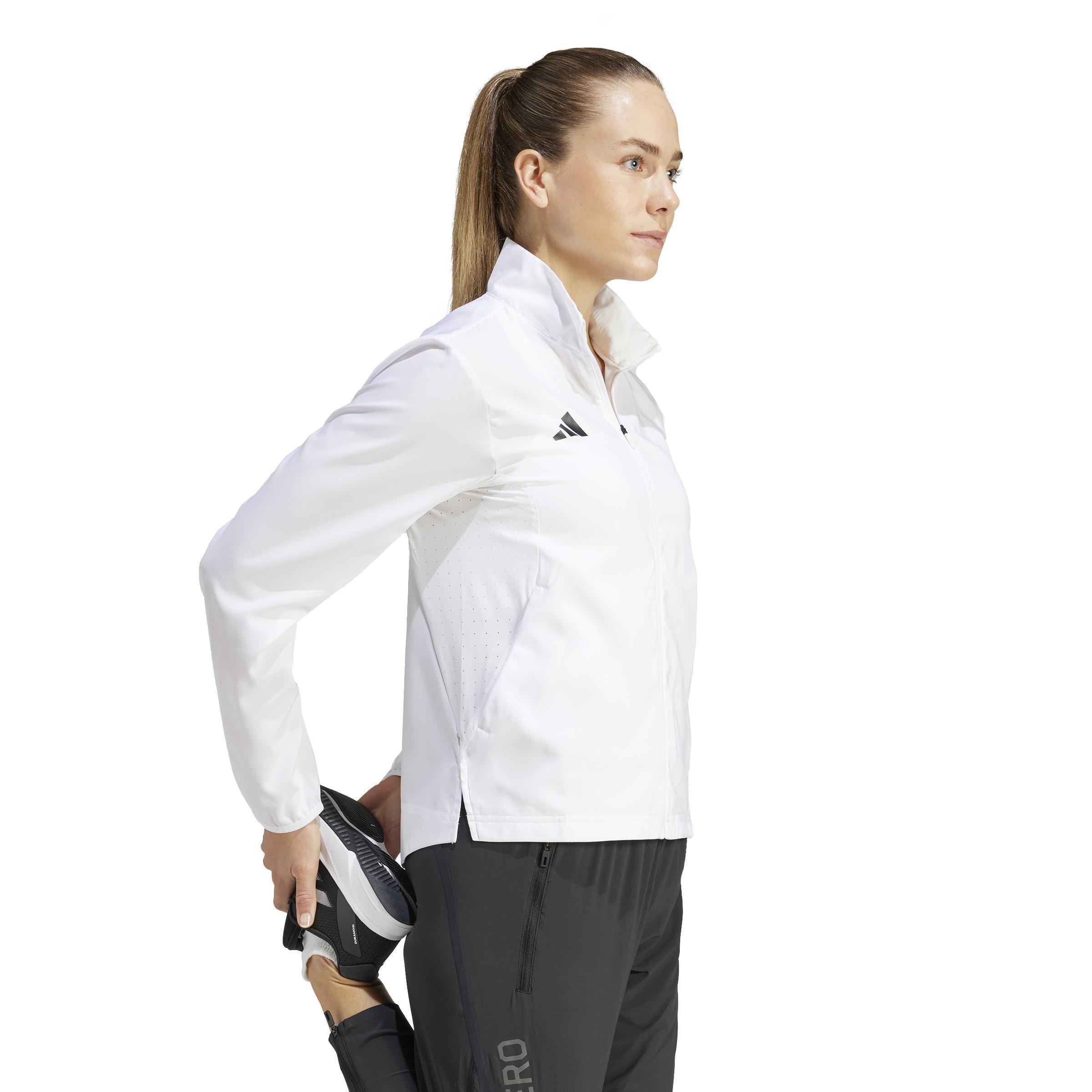 Adizero Essentials Running Jacket, White, , large image number 1