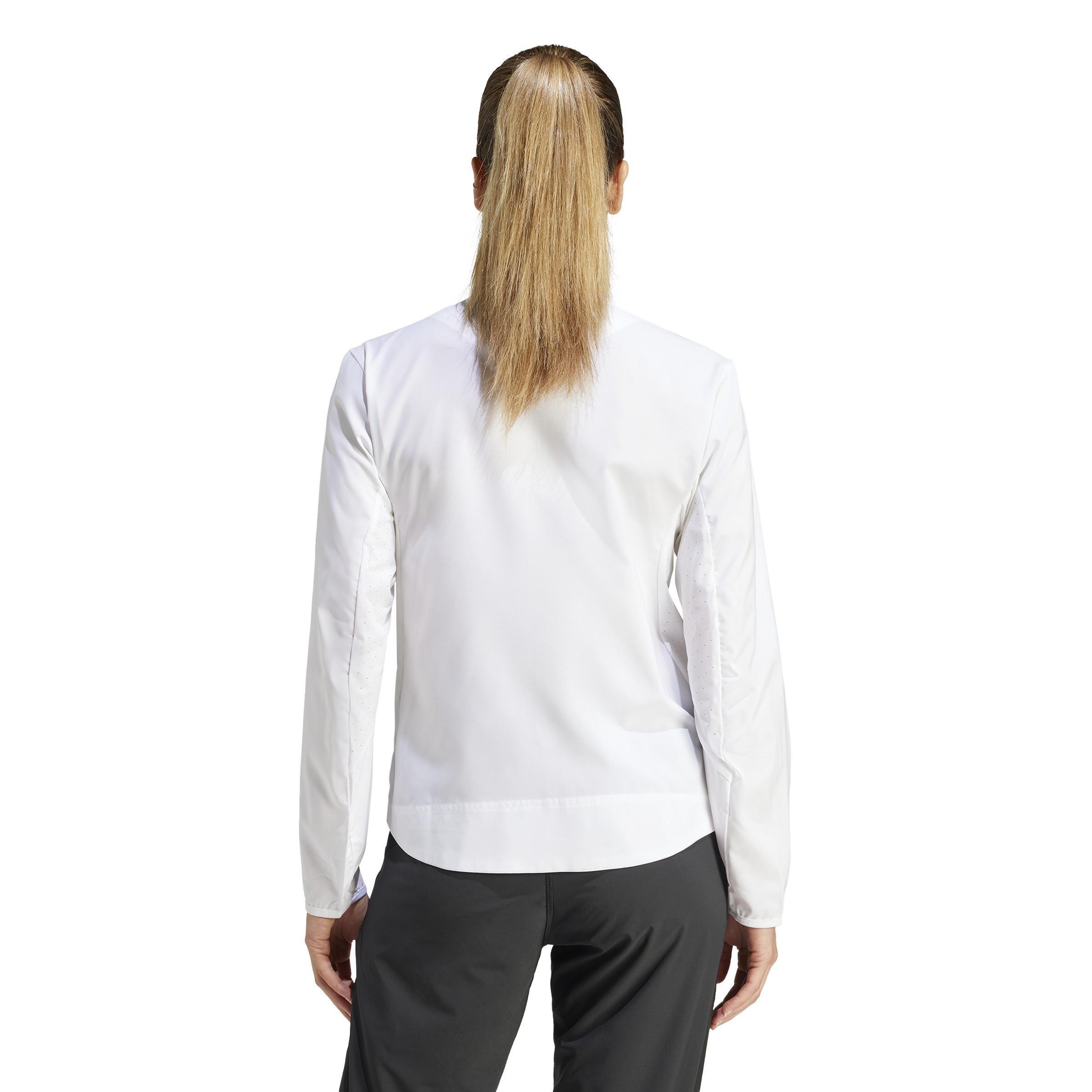 Adizero Essentials Running Jacket, White, A701_ONE, large image number 2