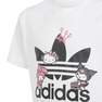 Kids Unisex Adidas Originals X Hello Kitty T-Shirt, White, A701_ONE, thumbnail image number 3